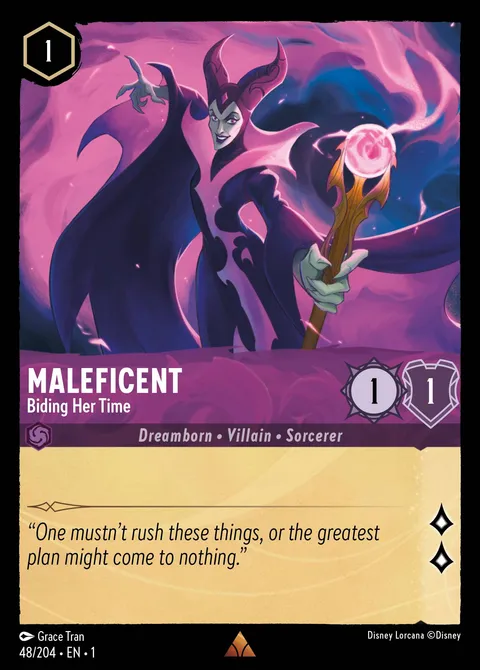 Maleficent — Biding Her Time Disney Lorcana card