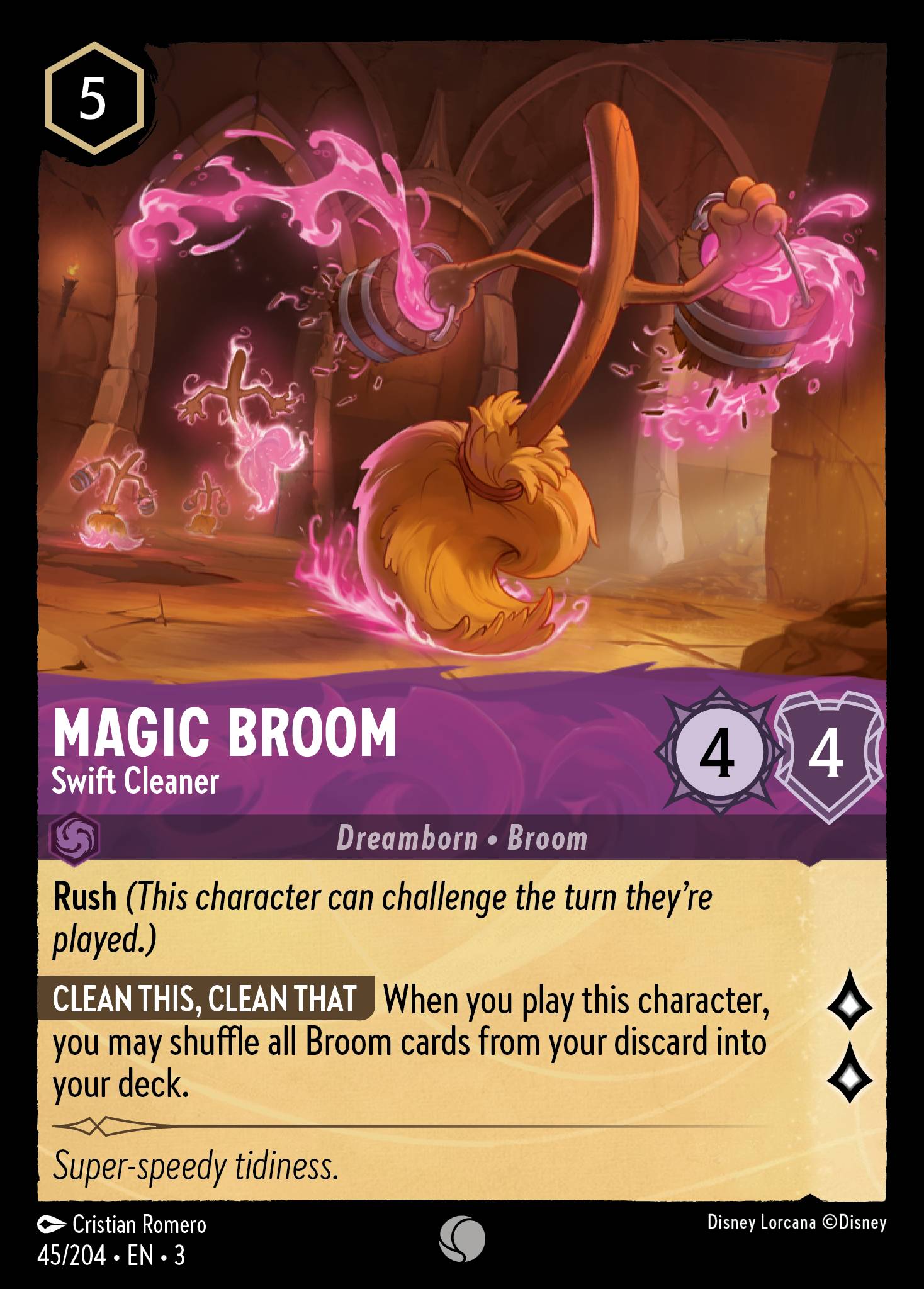 Magic Broom — Swift Cleaner Disney Lorcana card