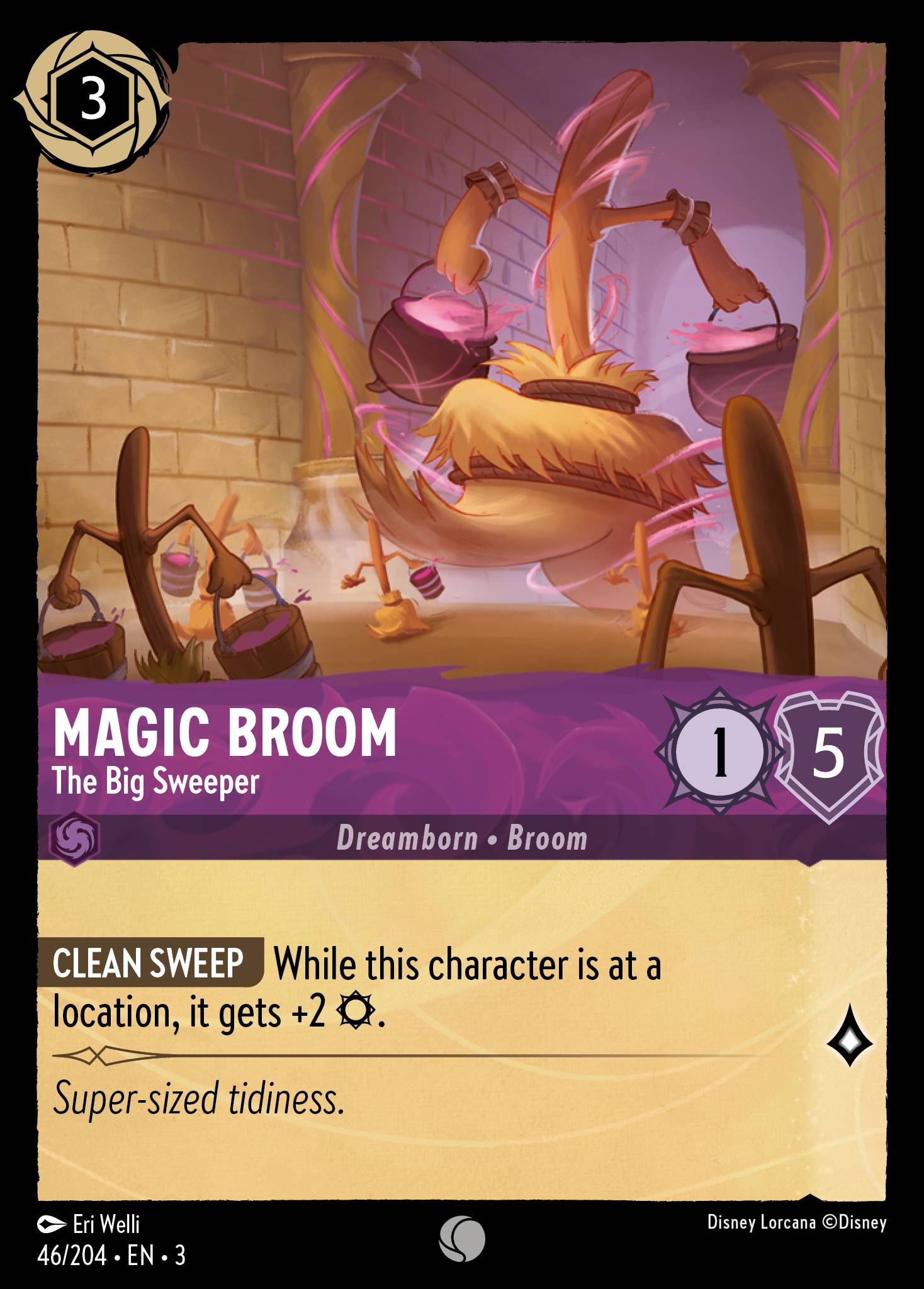 Magic Broom — The Big Sweeper Disney Lorcana card
