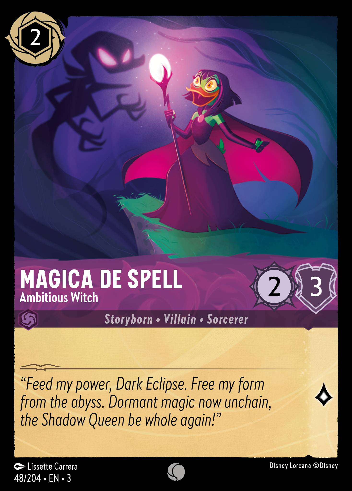Magica De Spell — Ambitious Witch Disney Lorcana card