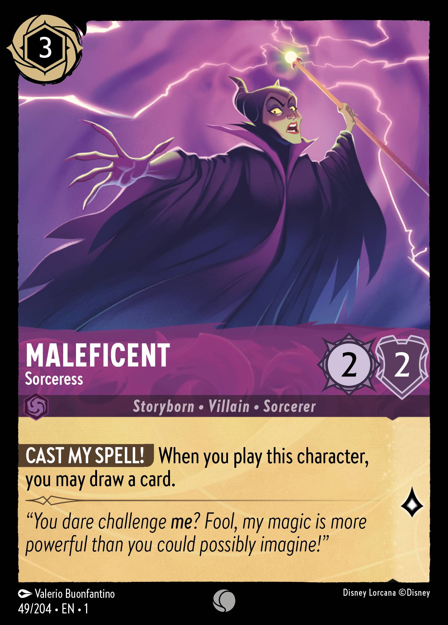 Maleficent — Sorceress Disney Lorcana card