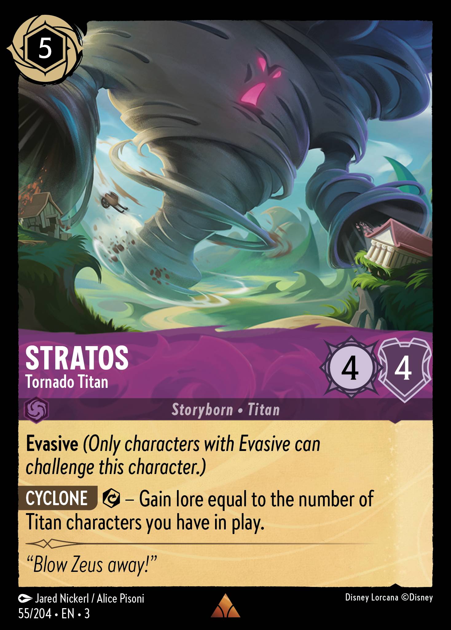 Stratos — Tornado Titan Disney Lorcana card