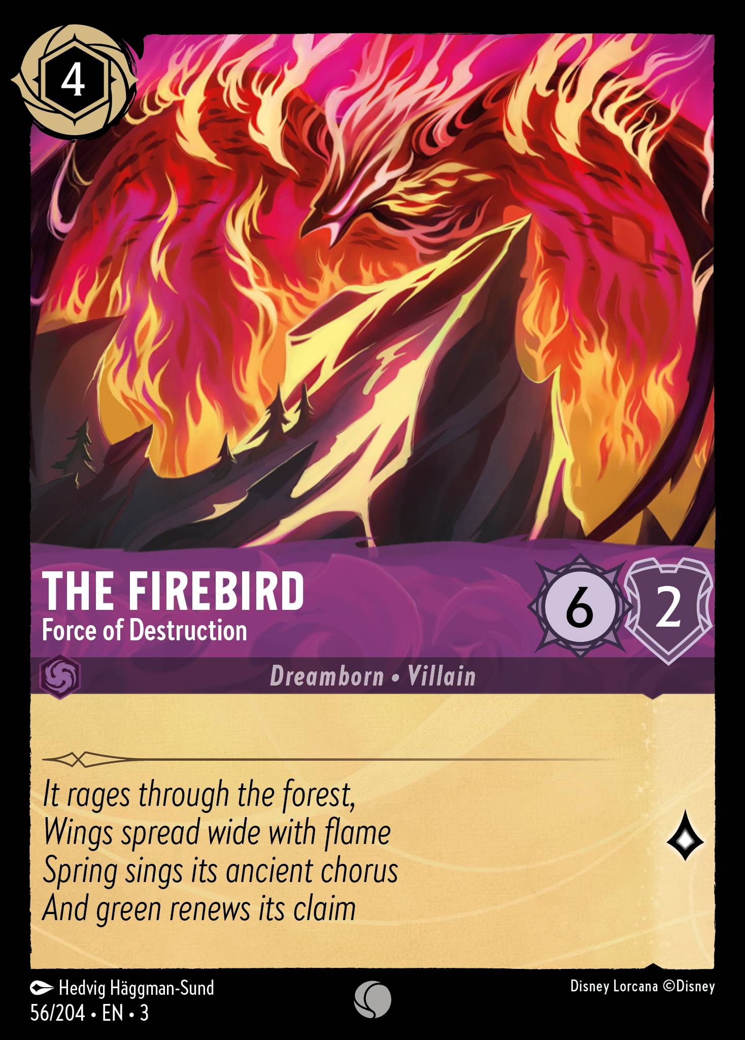 The Firebird — Force of Destruction Disney Lorcana card