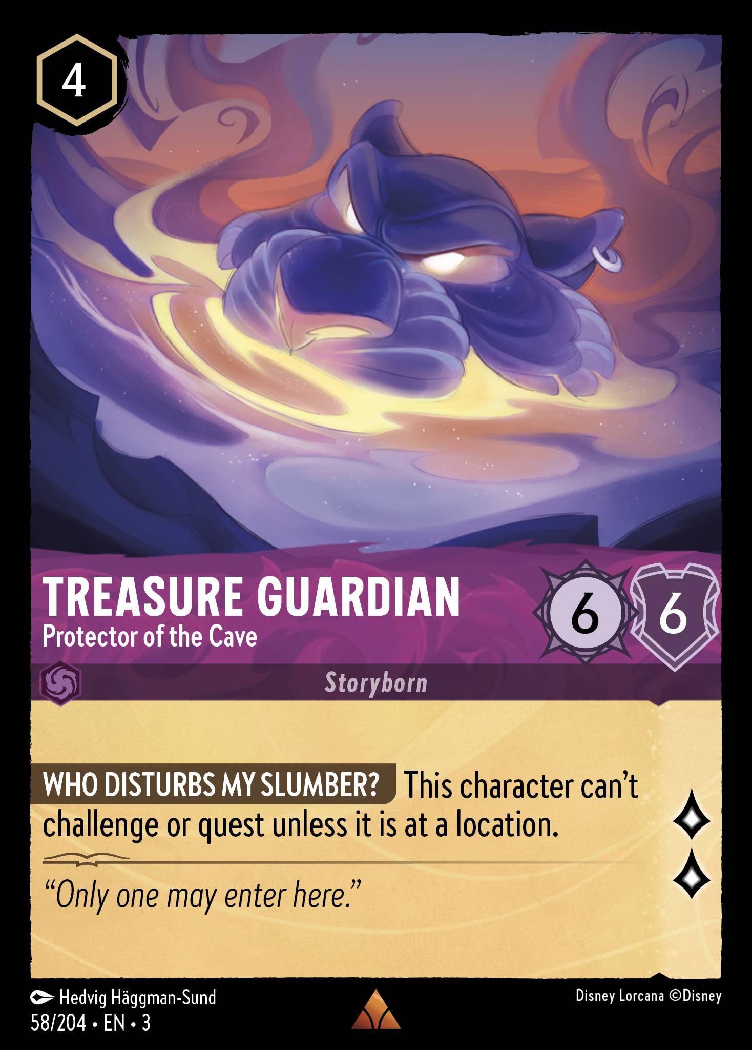 Treasure Guardian — Protector of the Cave Disney Lorcana card