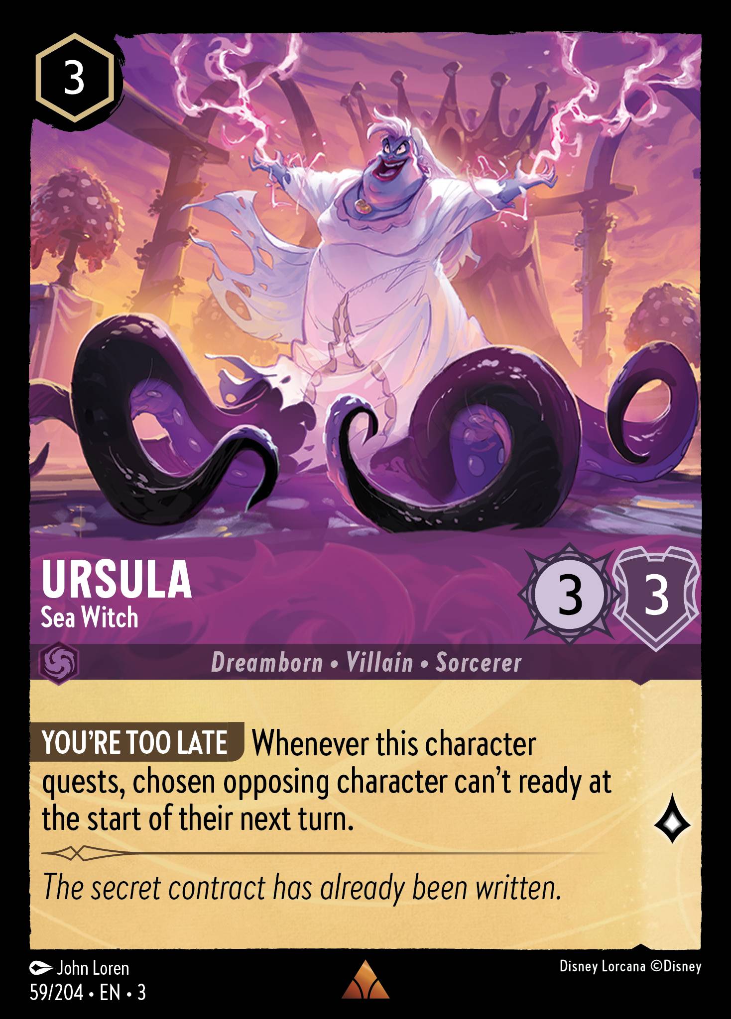 Ursula — Sea Witch Disney Lorcana card