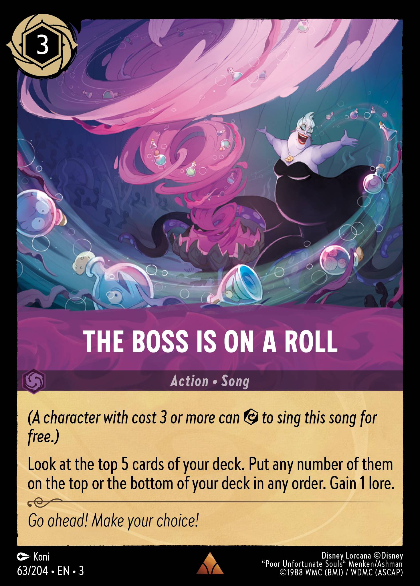 The Boss is on a Roll Disney Lorcana card