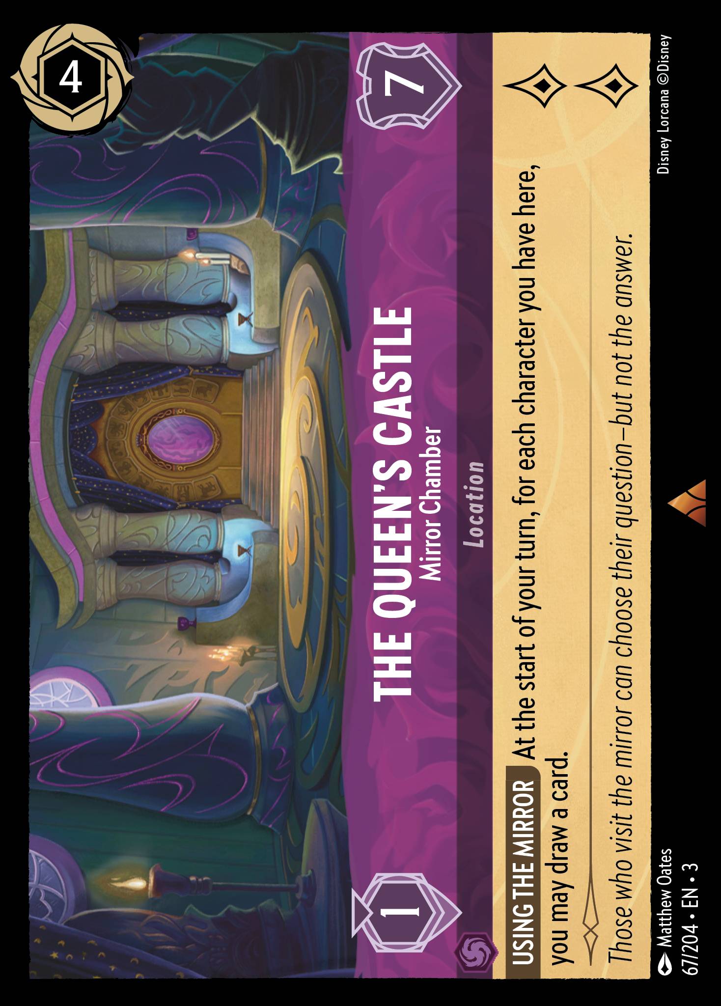 The Queen's Castle — Mirror Chamber Disney Lorcana card
