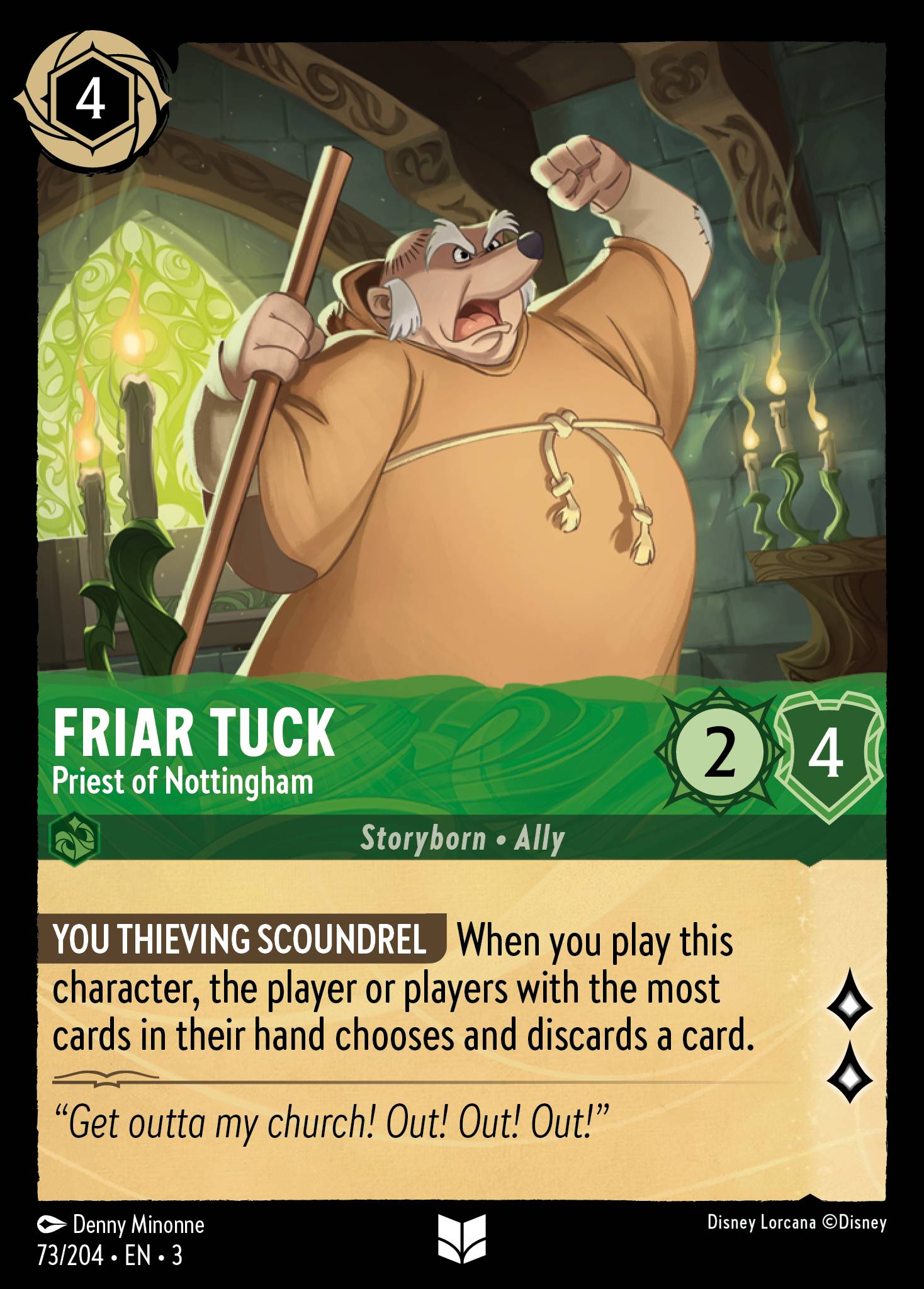 Friar Tuck — Priest of Nottingham Disney Lorcana card