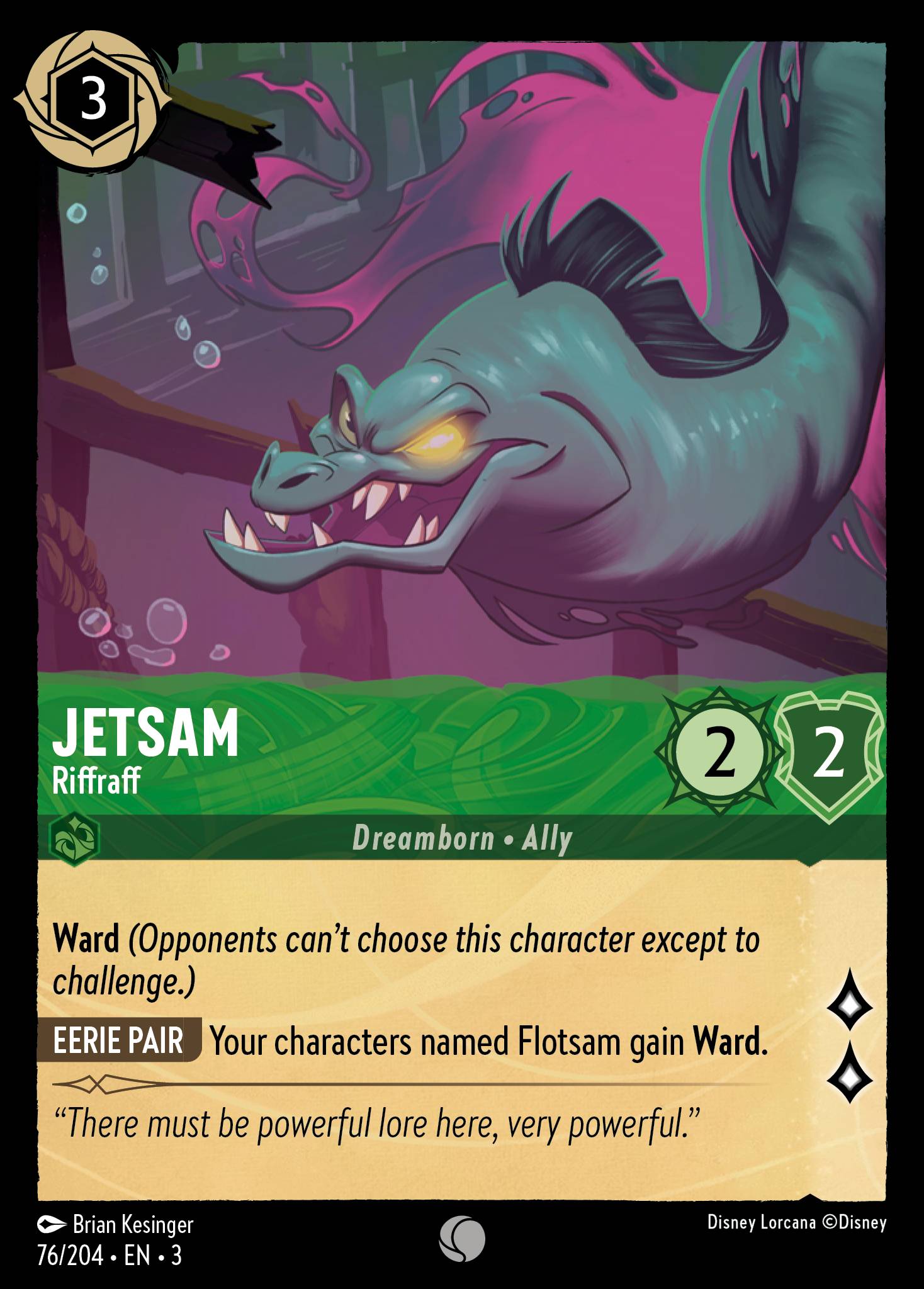Jetsam — Riffraff Disney Lorcana card