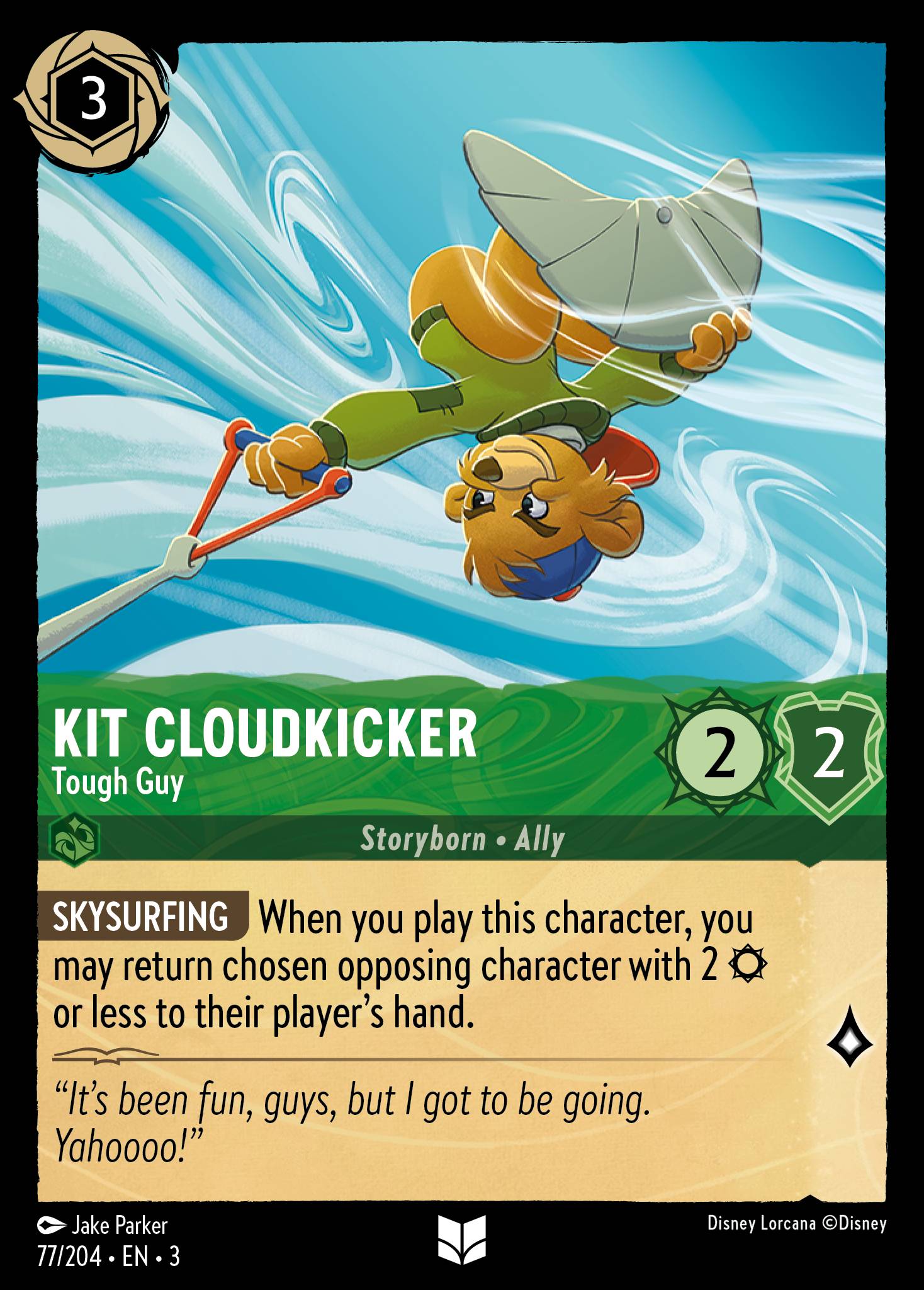 Kit Cloudkicker — Tough Guy Disney Lorcana card