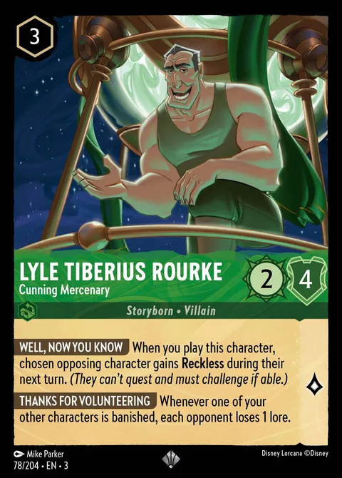 Lyle Tiberius Rourke — Cunning Mercenary Disney Lorcana card
