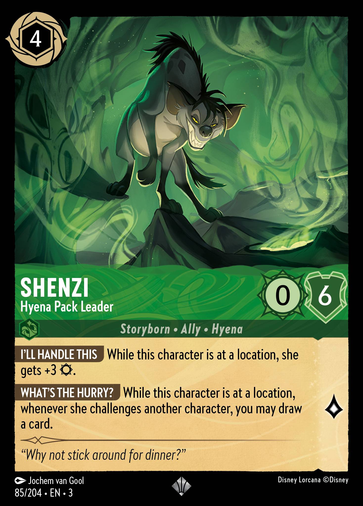 Shenzi — Hyena Pack Leader Disney Lorcana card