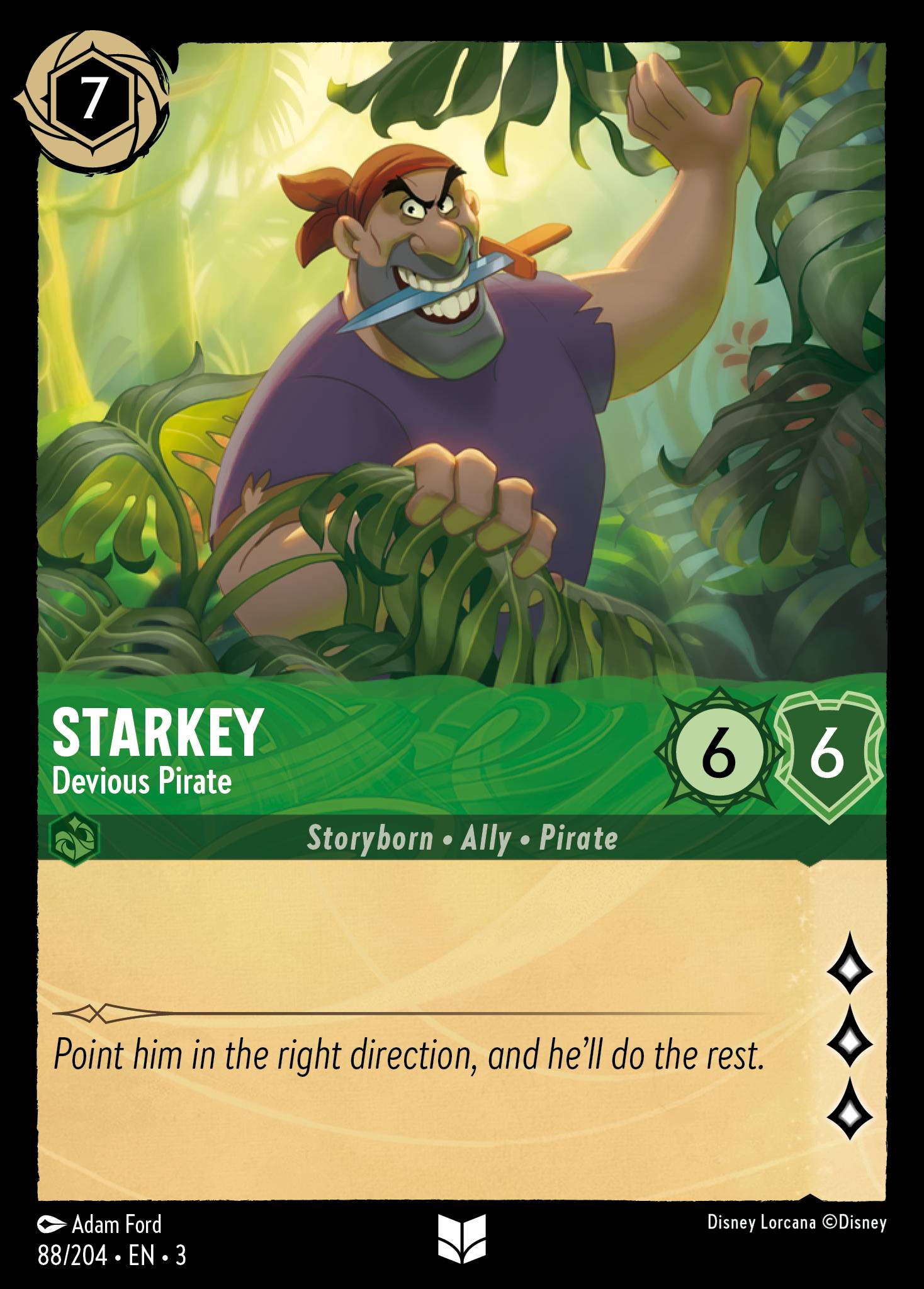 Starkey — Devious Pirate Disney Lorcana card