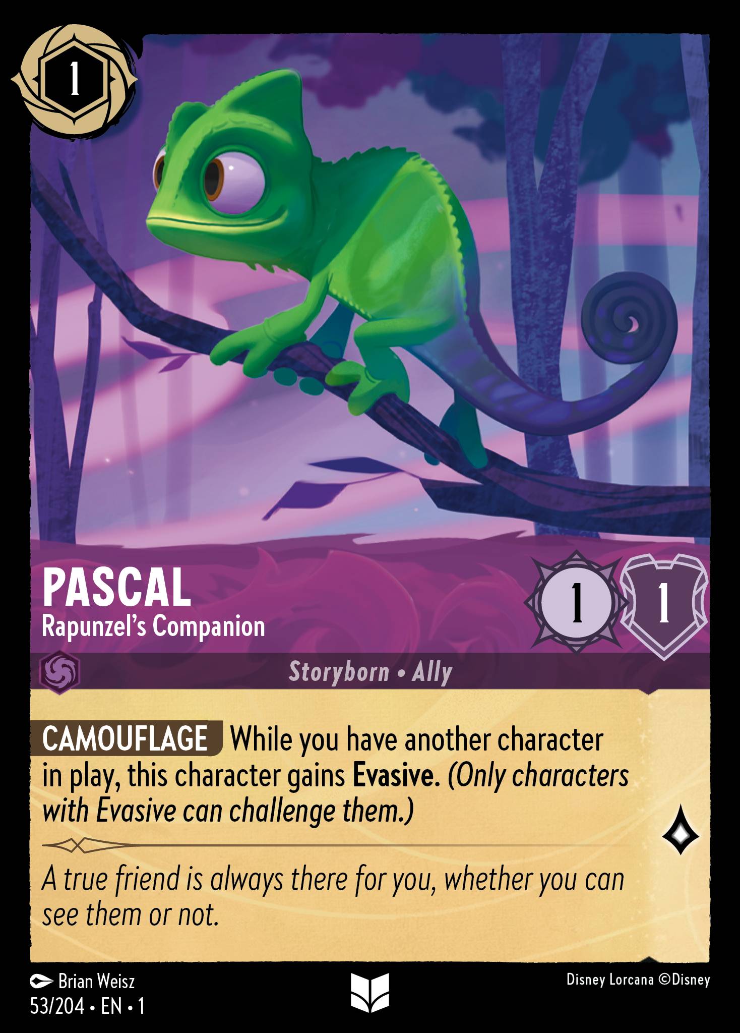 Pascal — Rapunzel’s Companion Disney Lorcana card