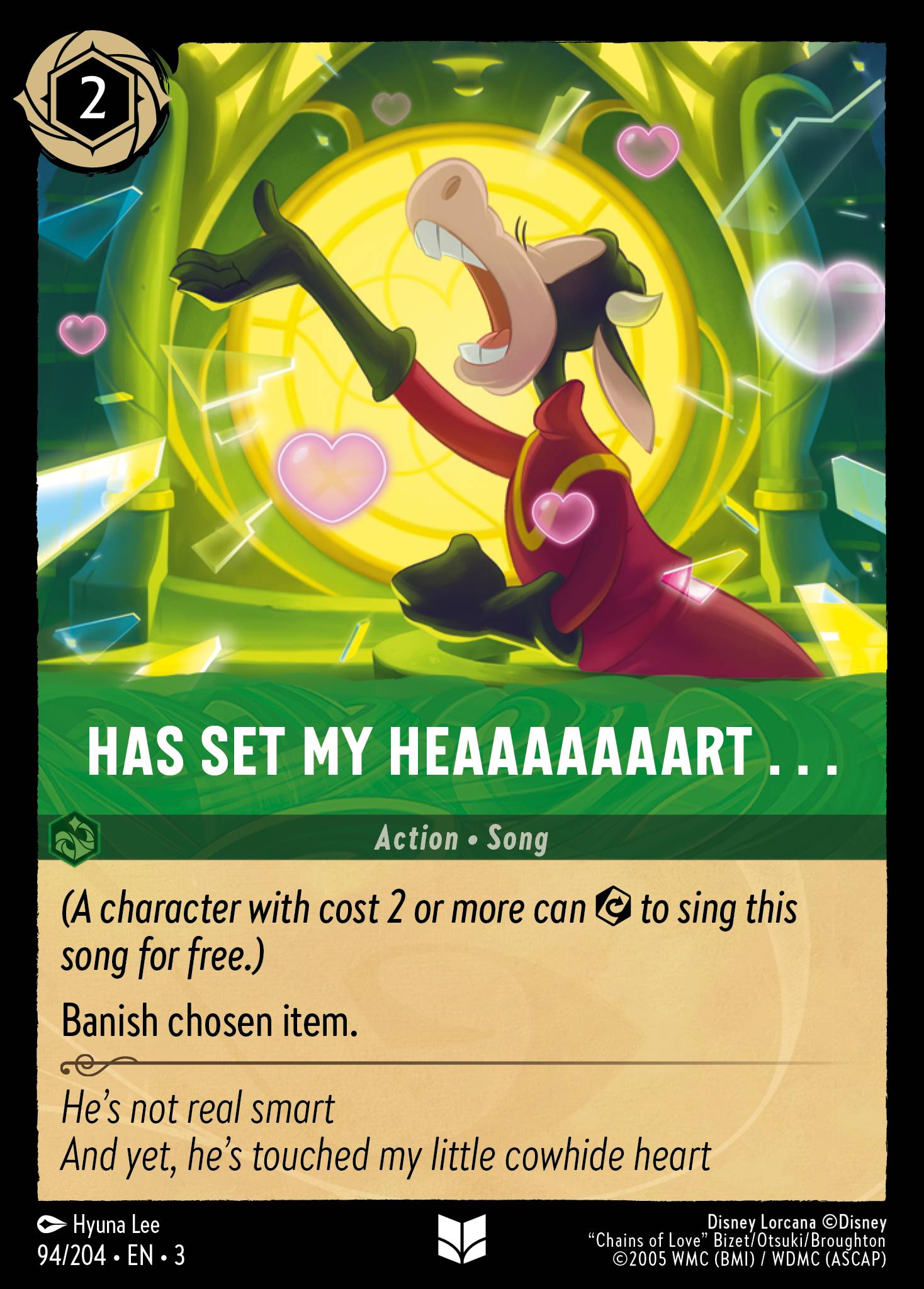 Has Set My Heaaaaaaart . . . Disney Lorcana card