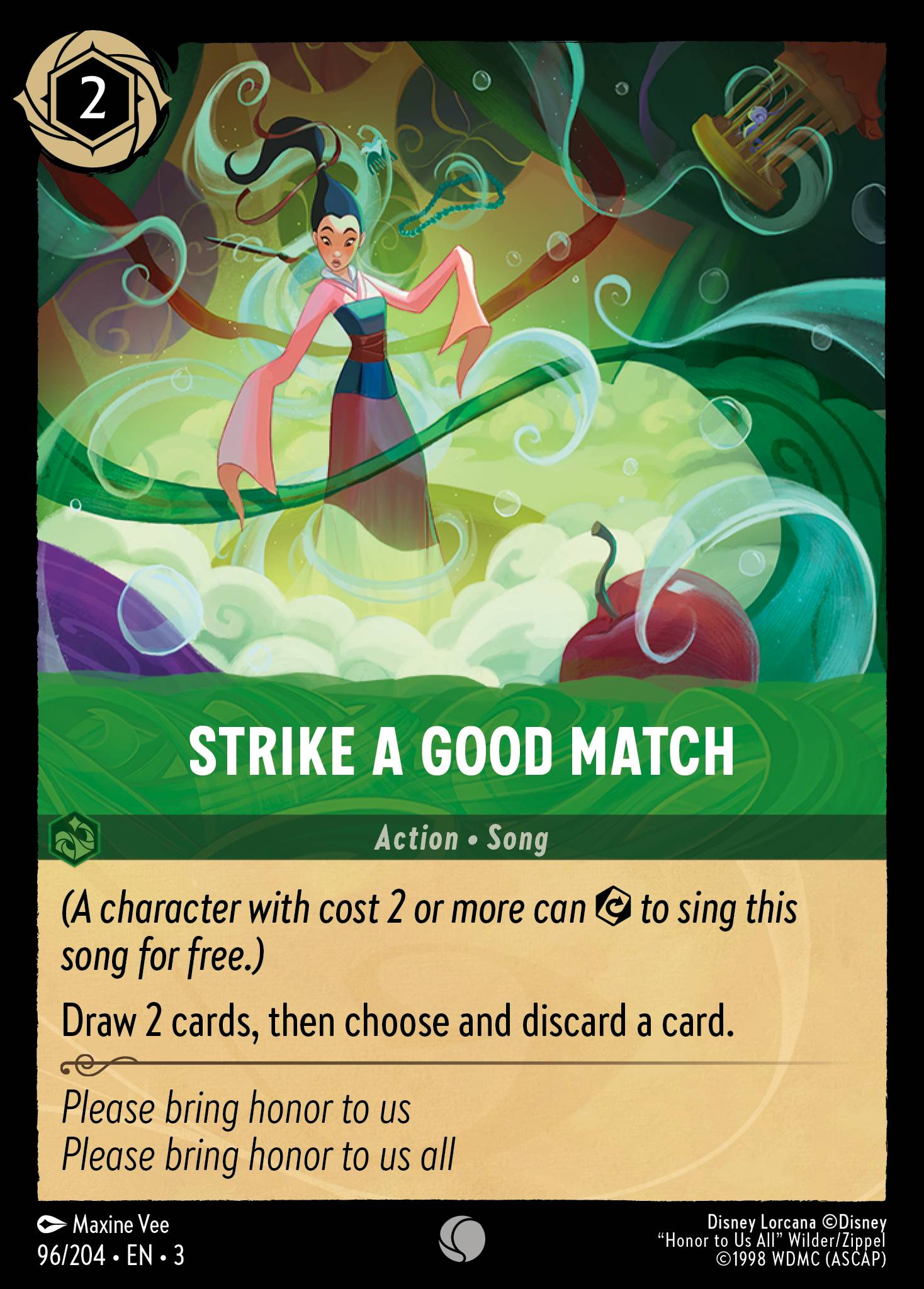 Strike a Good Match Disney Lorcana card