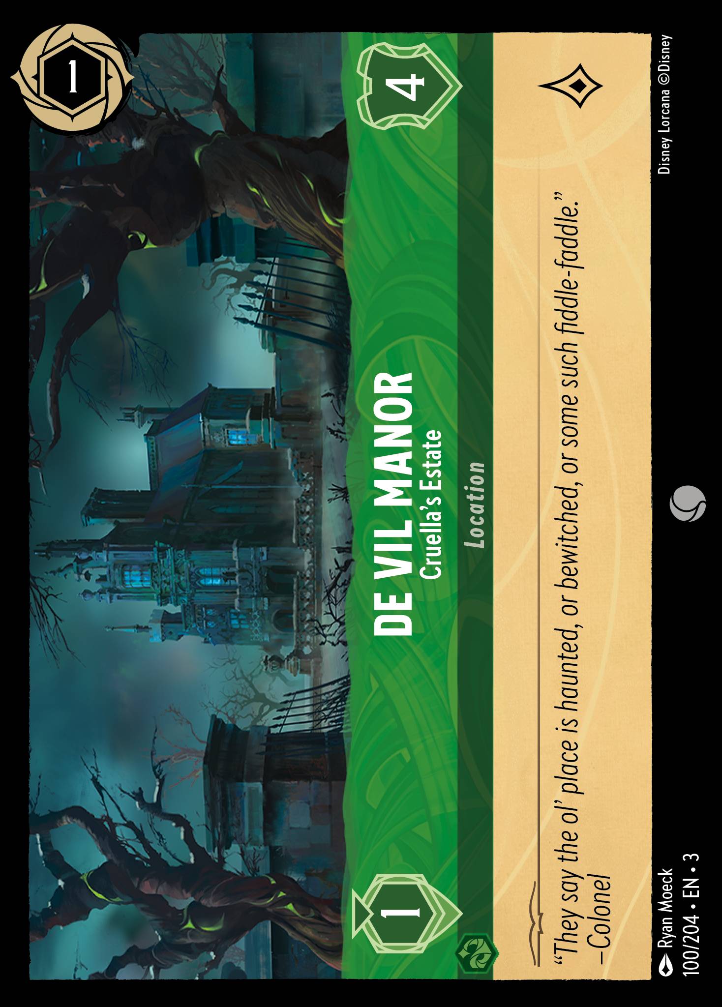 De Vil Manor — Cruella's Estate Disney Lorcana card