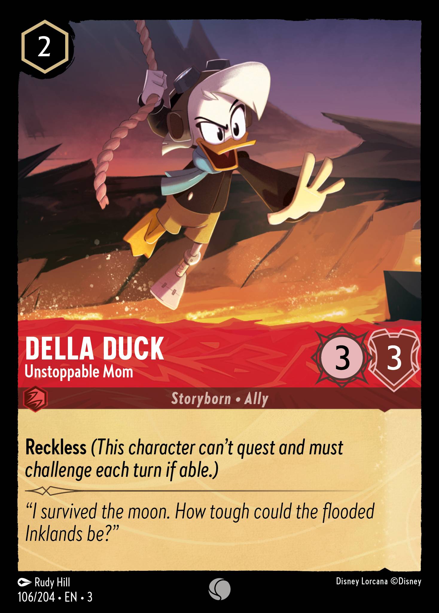 Della Duck — Unstoppable Mom Disney Lorcana card