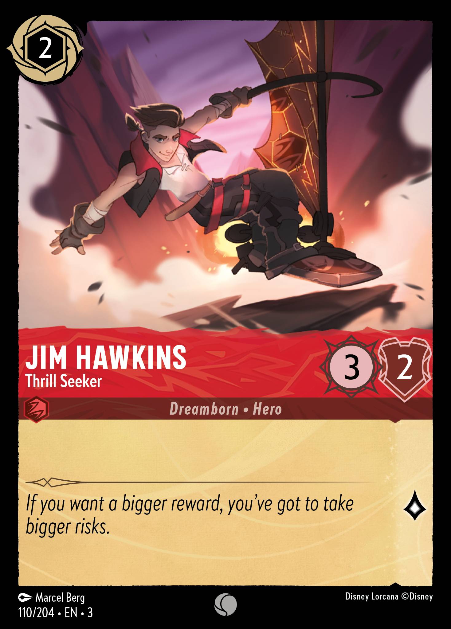 Jim Hawkins — Thrill Seeker Disney Lorcana card