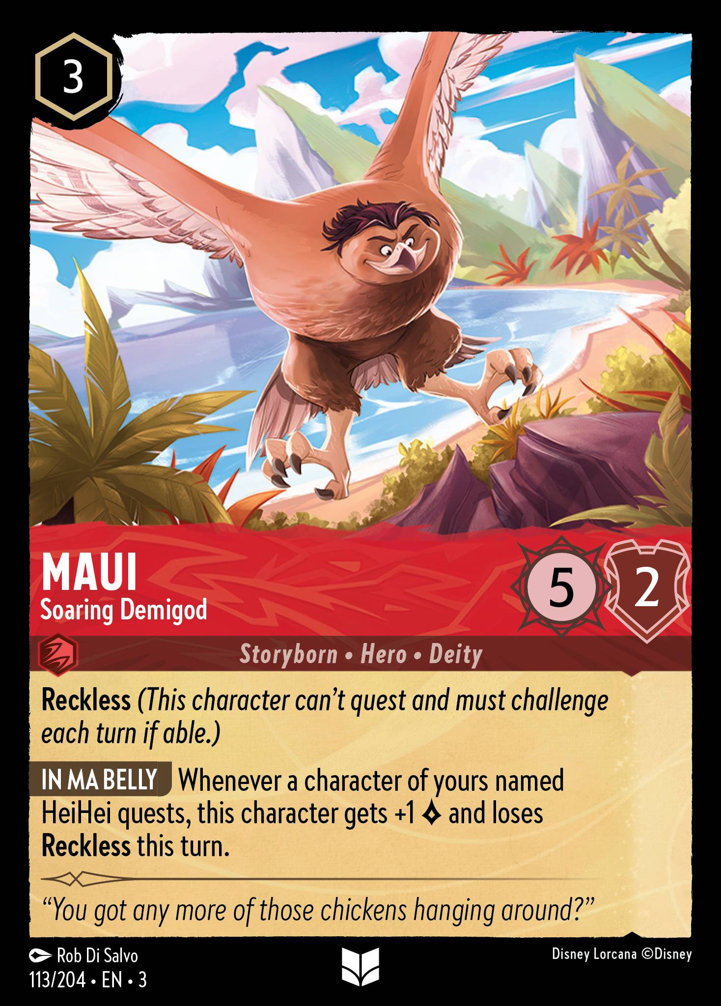 Maui — Soaring Demigod Disney Lorcana card
