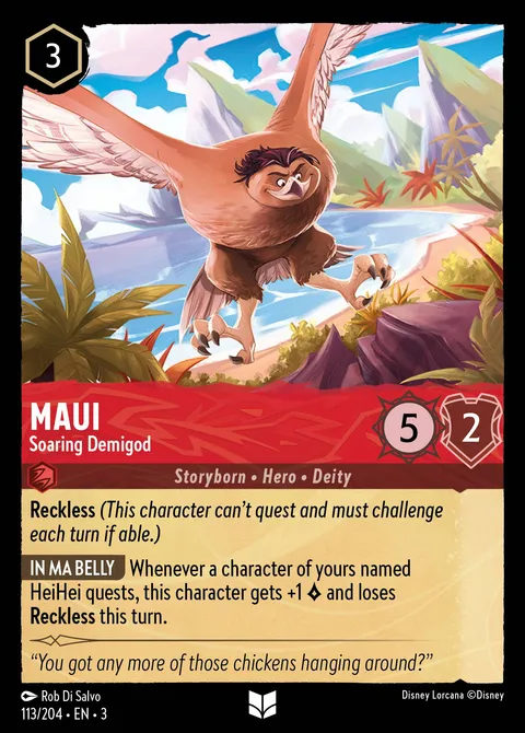 Maui — Soaring Demigod Disney Lorcana card
