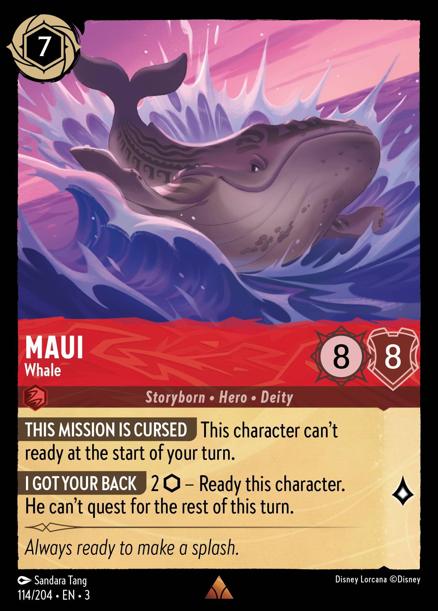 Maui — Whale Disney Lorcana card