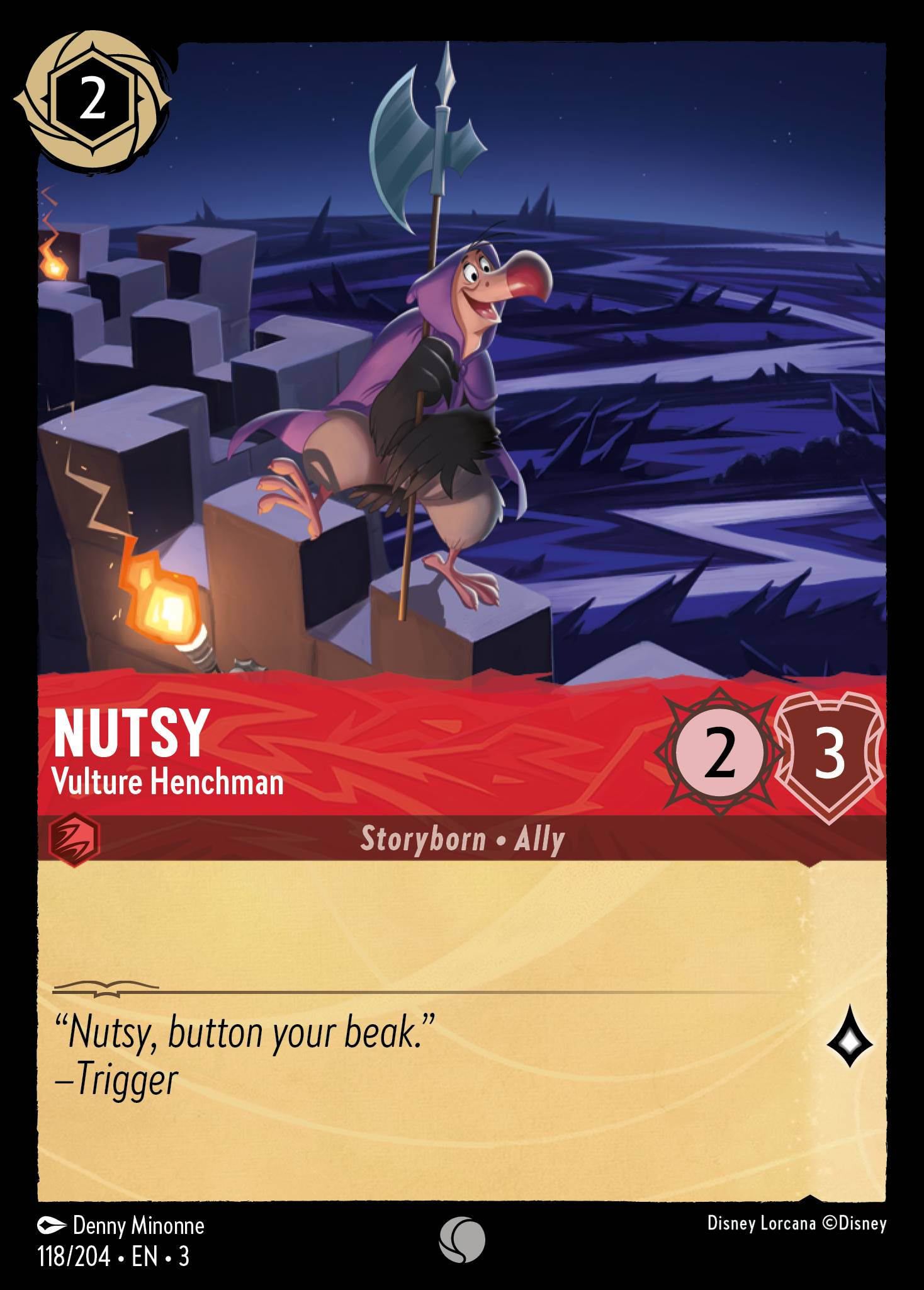 Nutsy — Vulture Henchman Disney Lorcana card