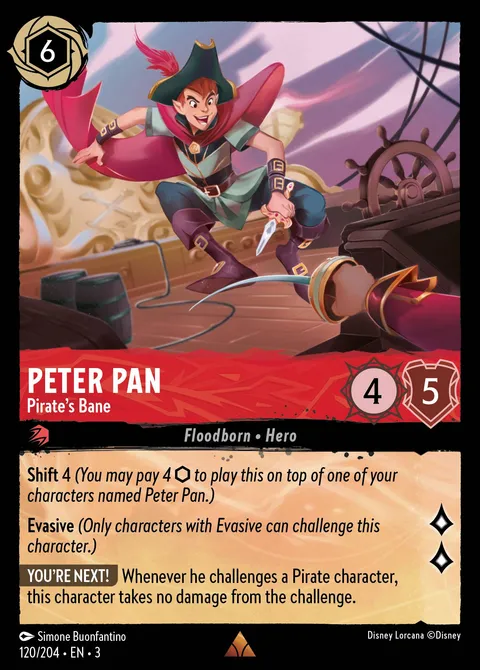 Peter Pan — Pirate's Bane Disney Lorcana card