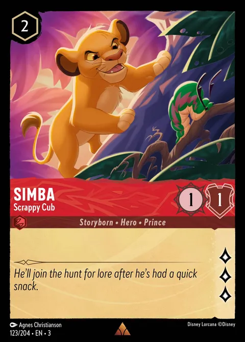 Simba — Scrappy Cub Disney Lorcana card