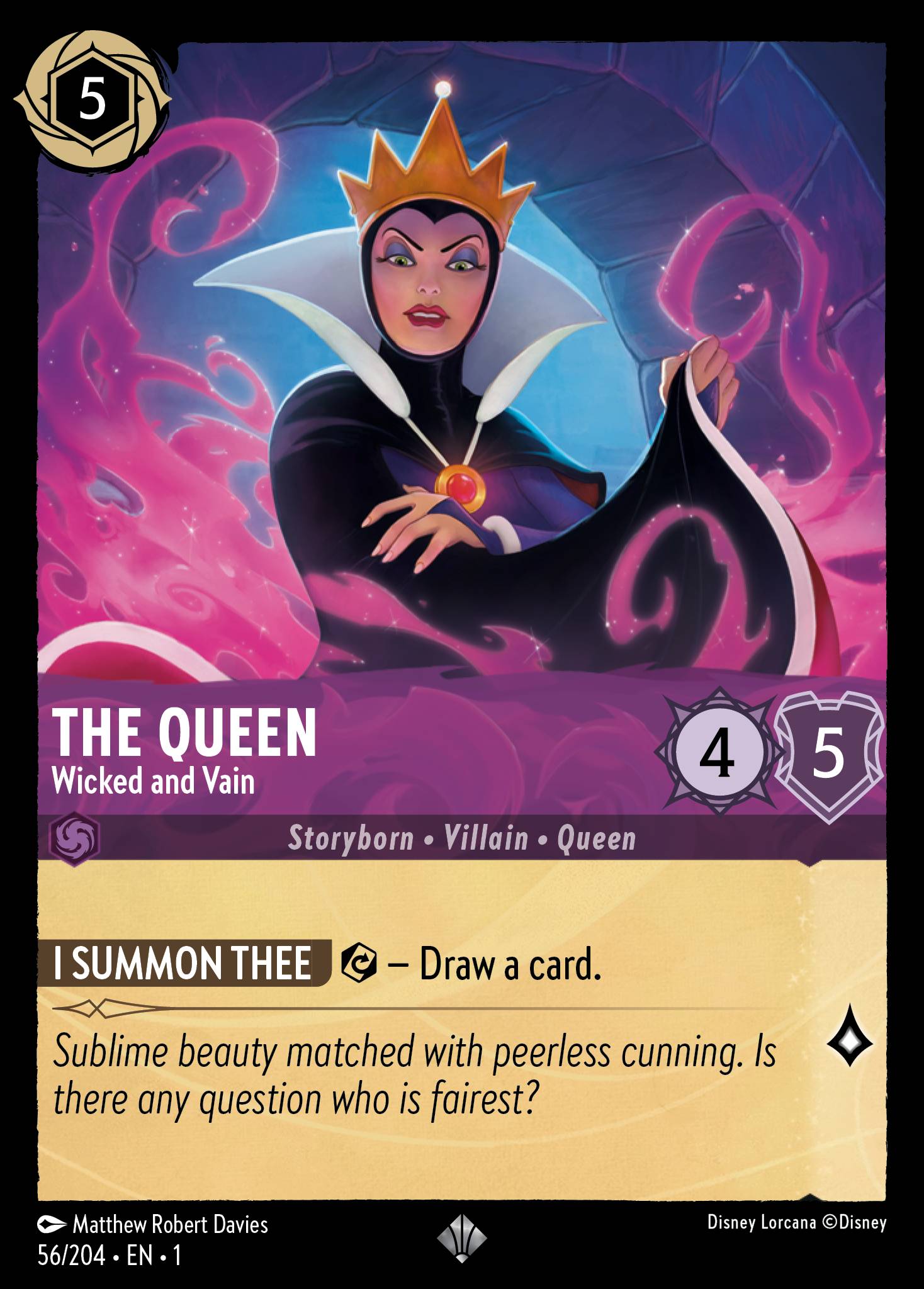The Queen — Wicked and Vain Disney Lorcana card