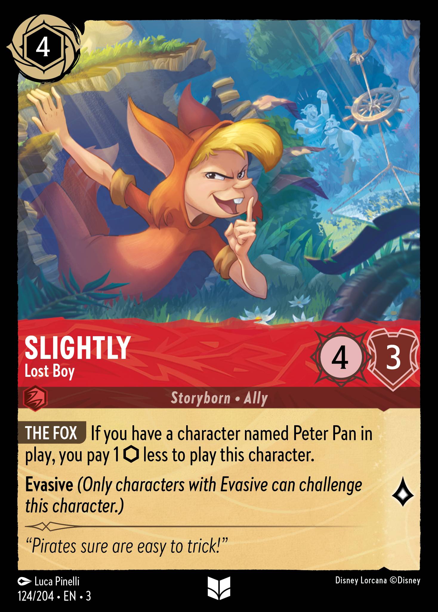 Slightly — Lost Boy Disney Lorcana card