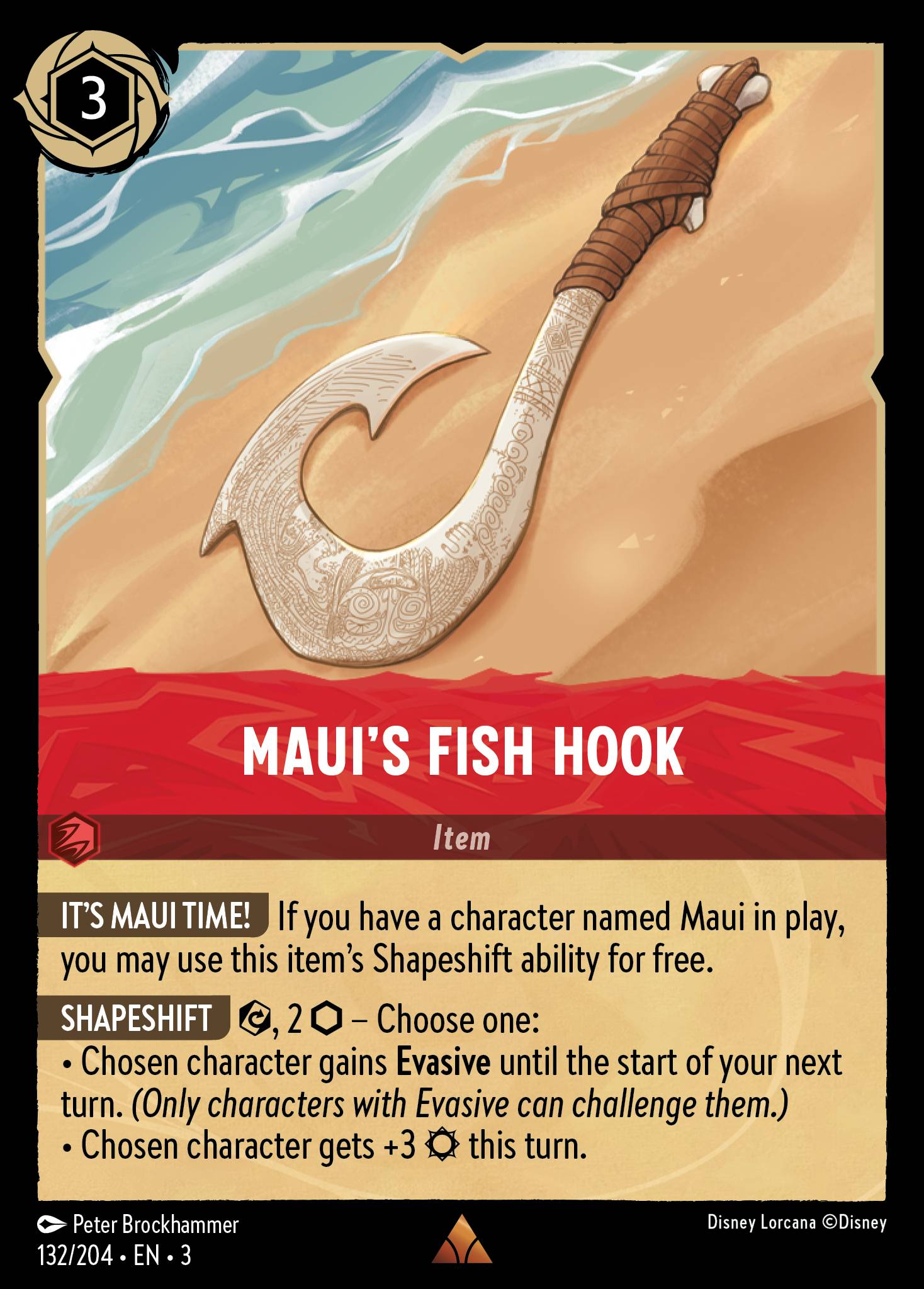 Maui's Fish Hook Disney Lorcana card