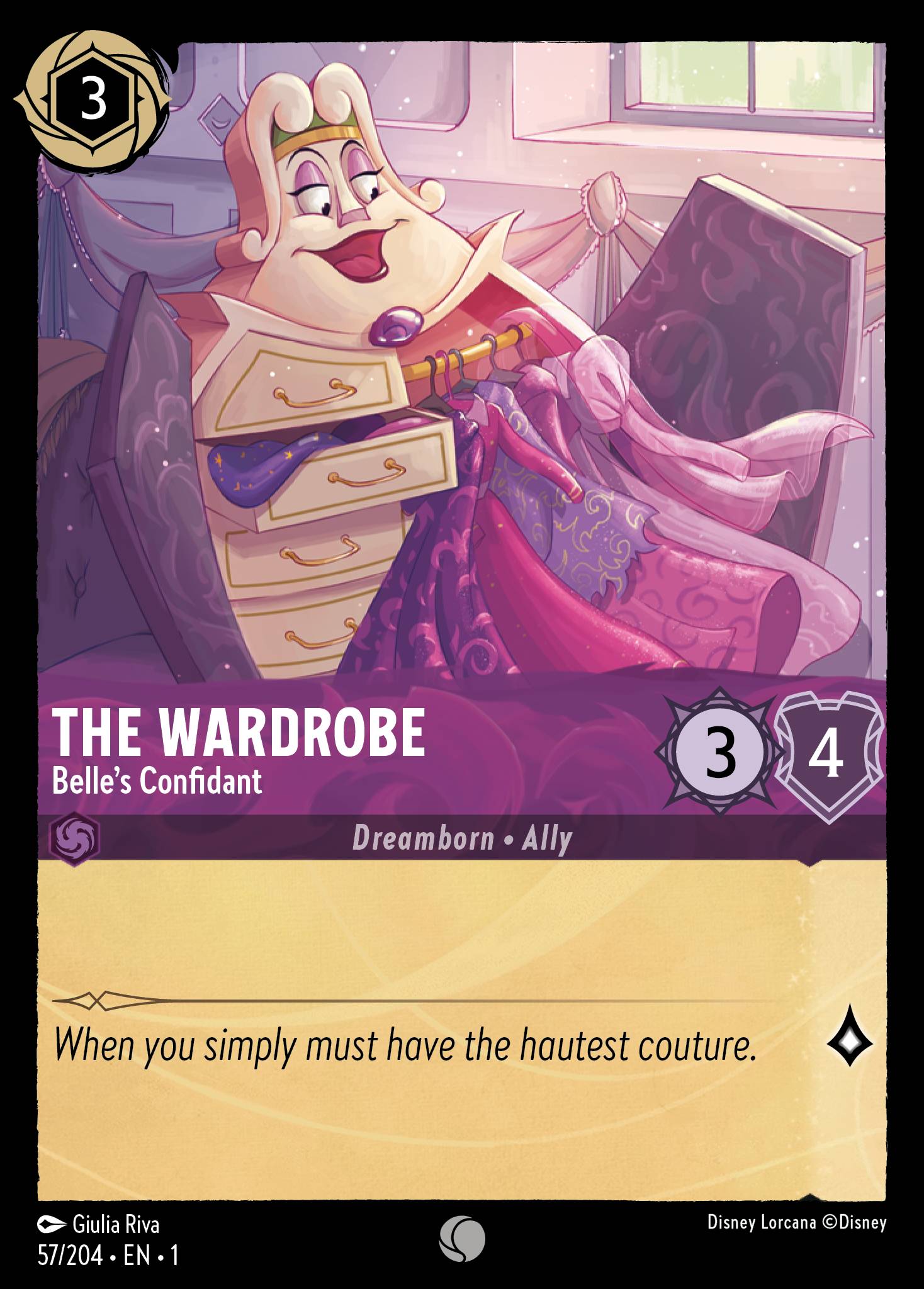 The Wardrobe — Belle’s Confidant Disney Lorcana card
