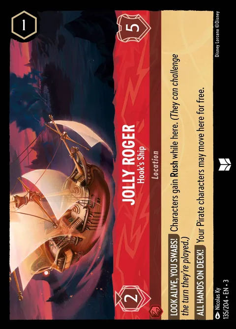 Jolly Roger — Hook's Ship Disney Lorcana card