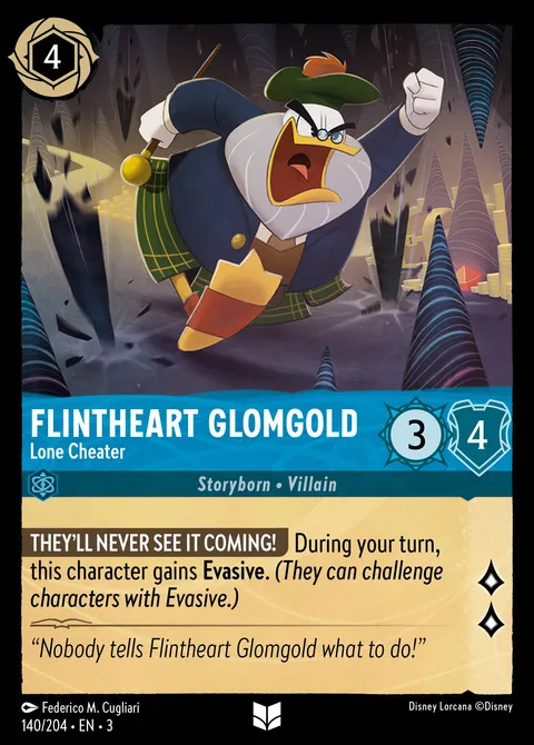 Flintheart Glomgold — Lone Cheater Disney Lorcana card