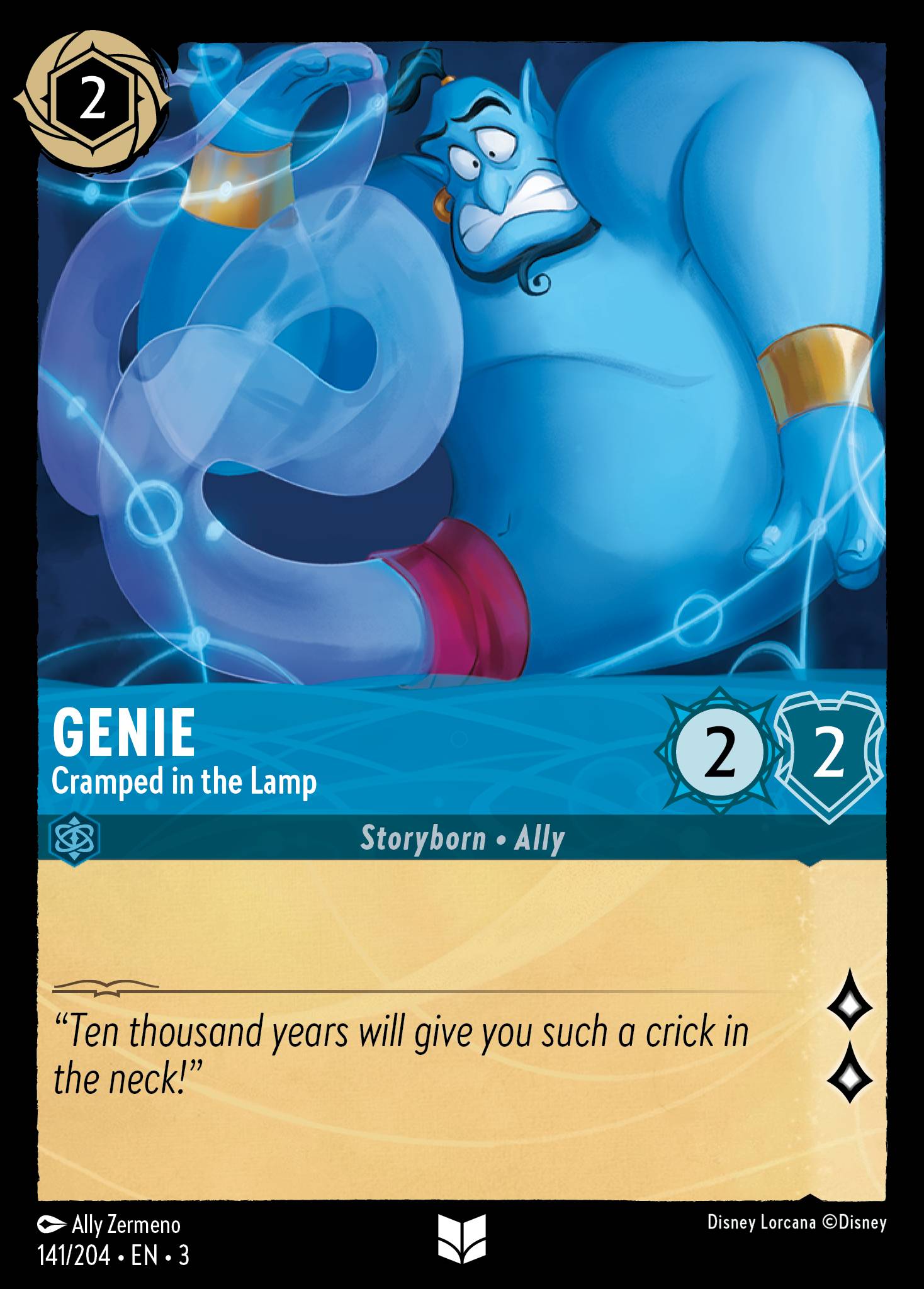 Genie — Cramped in the Lamp Disney Lorcana card