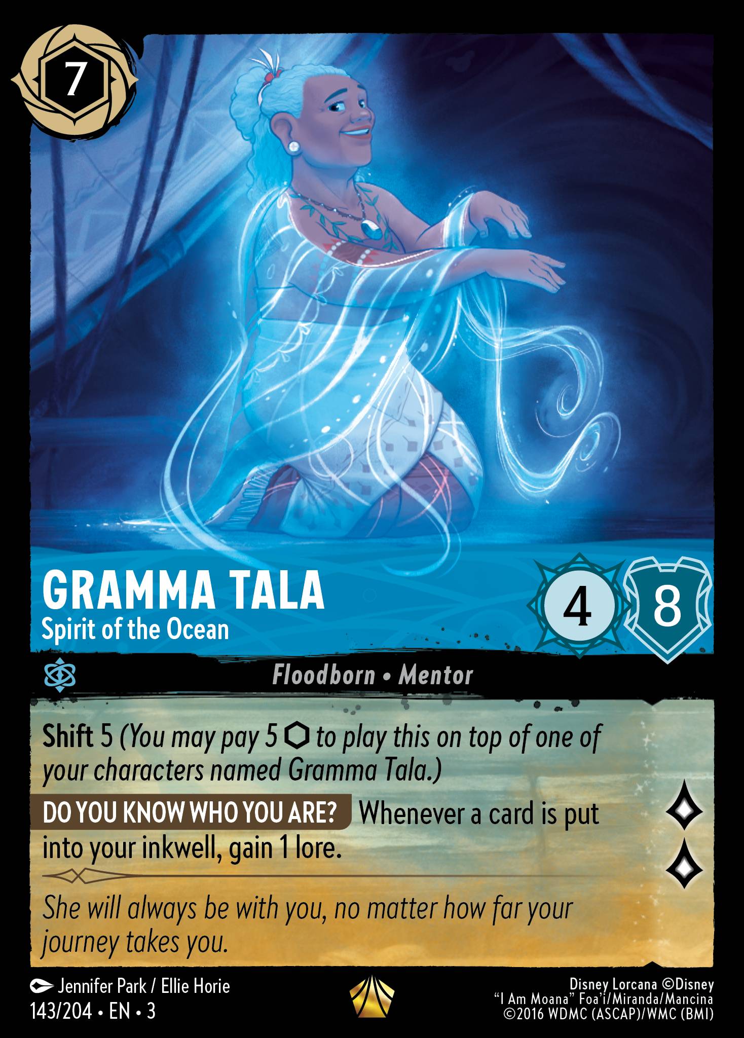 Gramma Tala — Spirit of the Ocean Disney Lorcana card