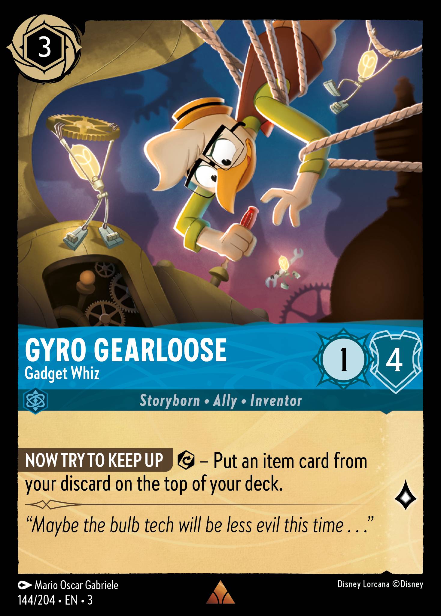 Gyro Gearloose — Gadget Whiz Disney Lorcana card