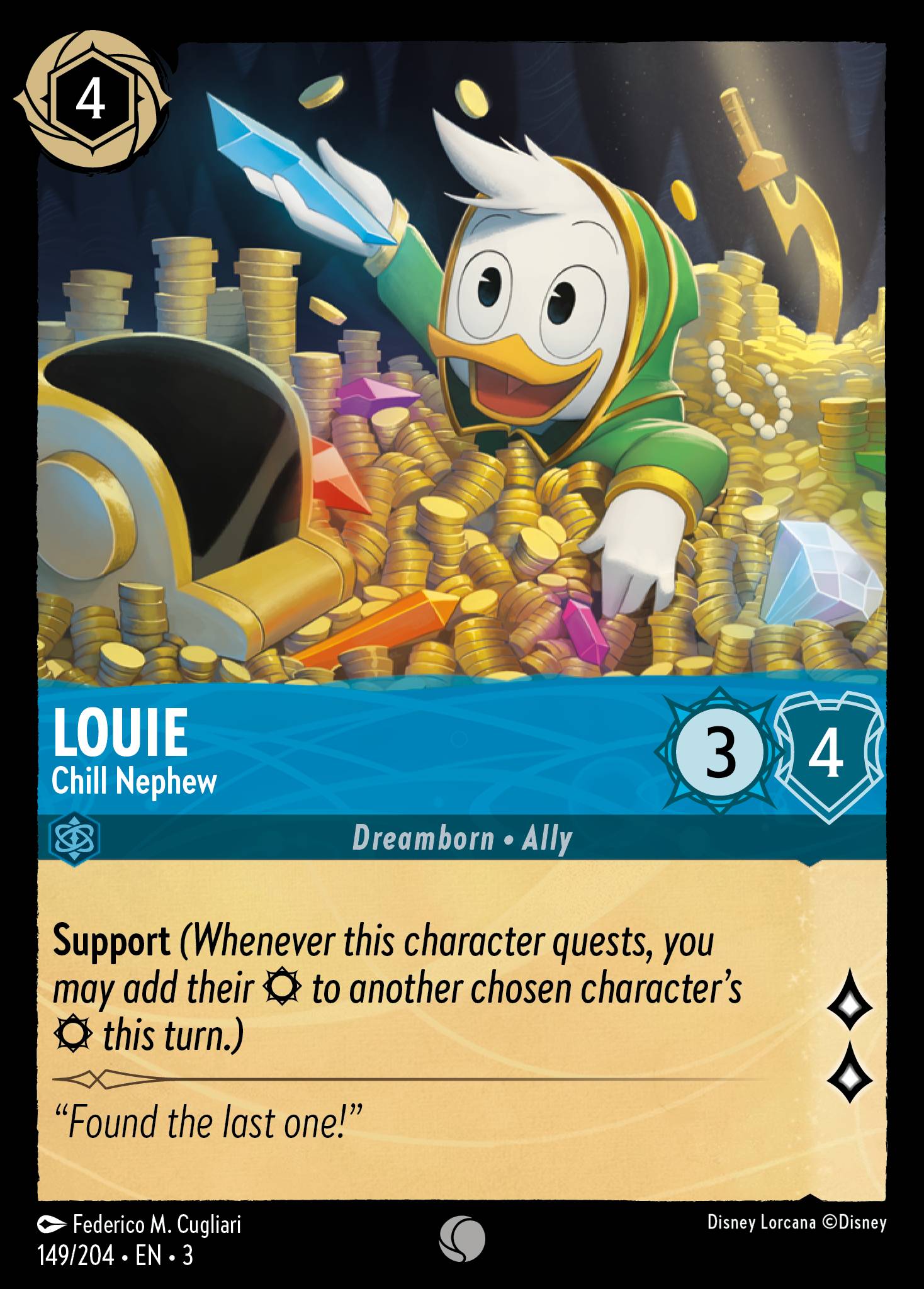 Louie — Chill Nephew Disney Lorcana card