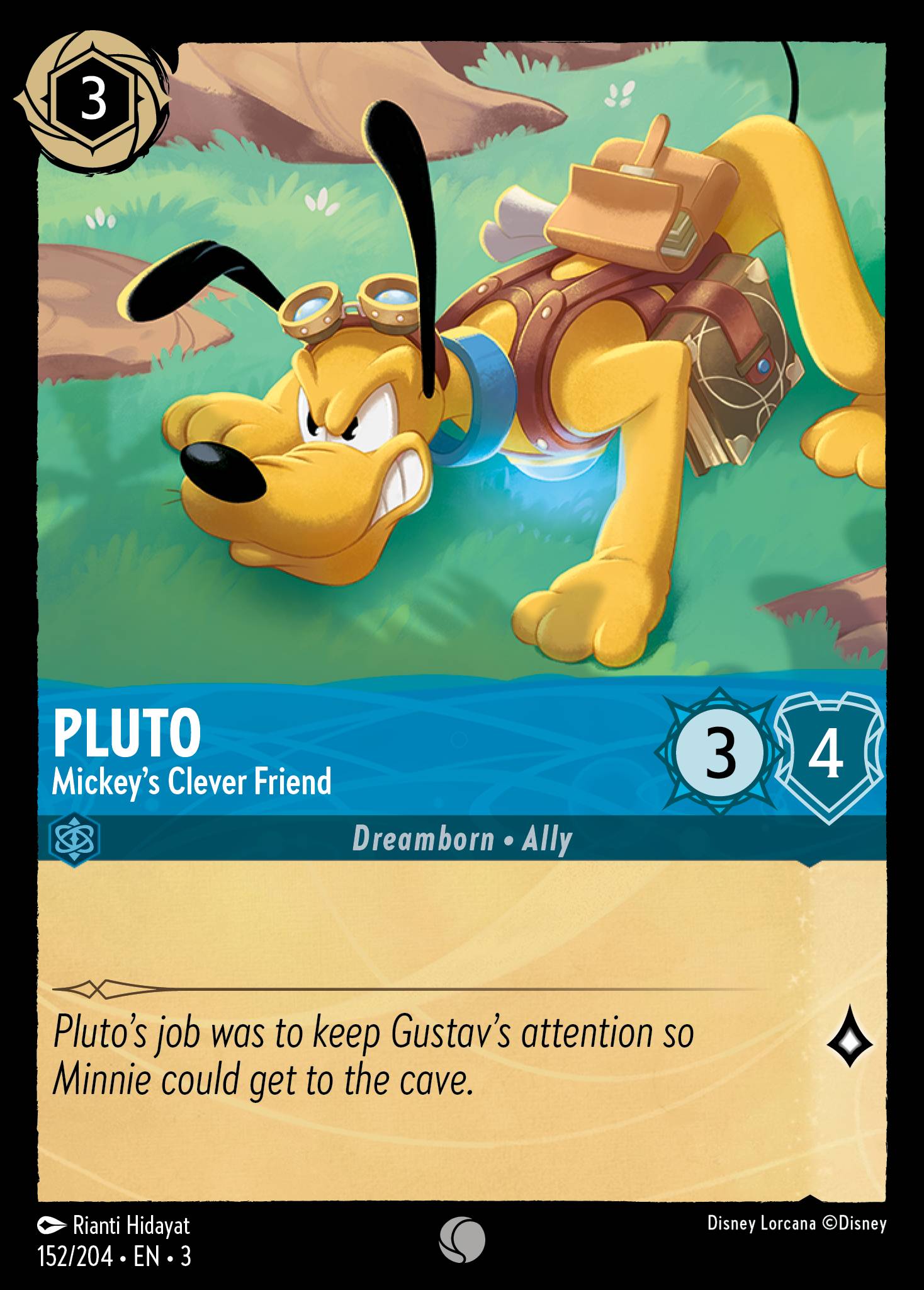Pluto — Mickey's Clever Friend Disney Lorcana card