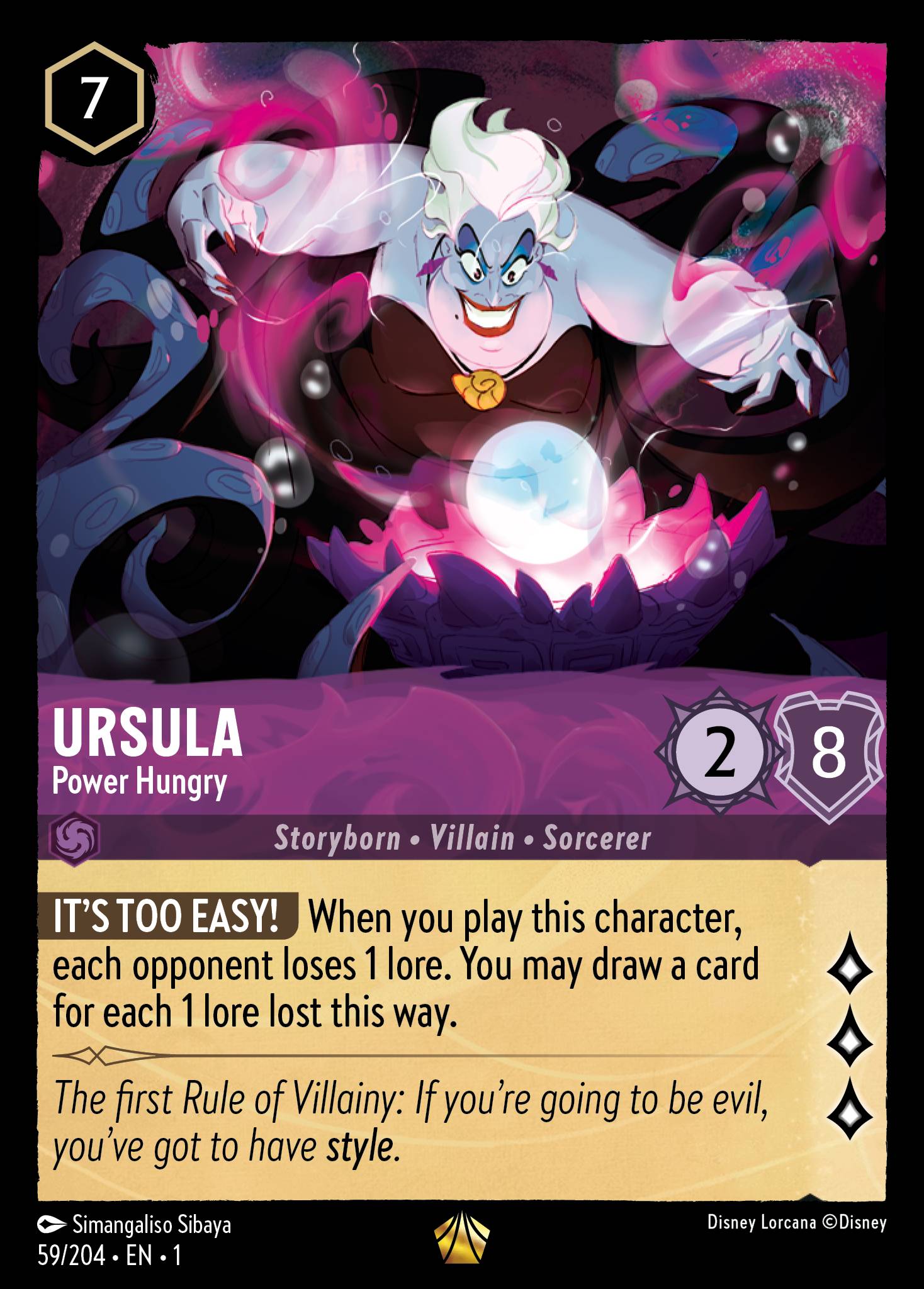 Ursula — Power Hungry Disney Lorcana card