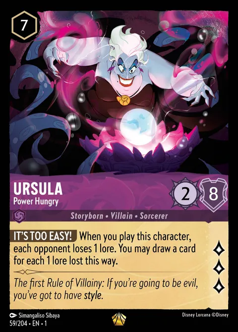 Ursula — Power Hungry Disney Lorcana card