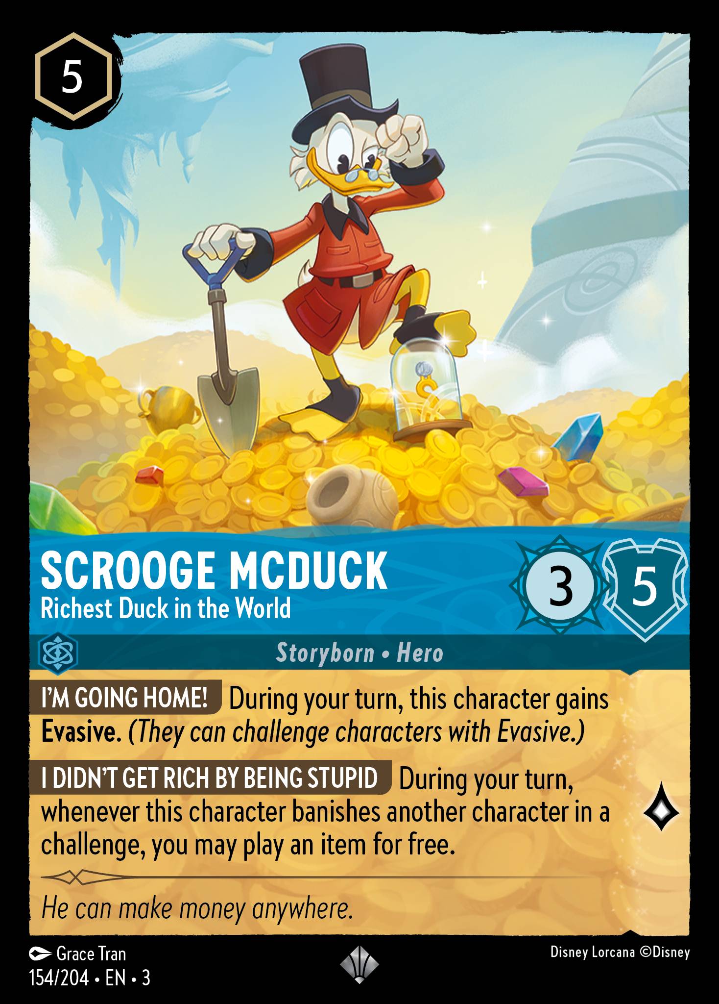 Scrooge McDuck — Richest Duck in the World Disney Lorcana card