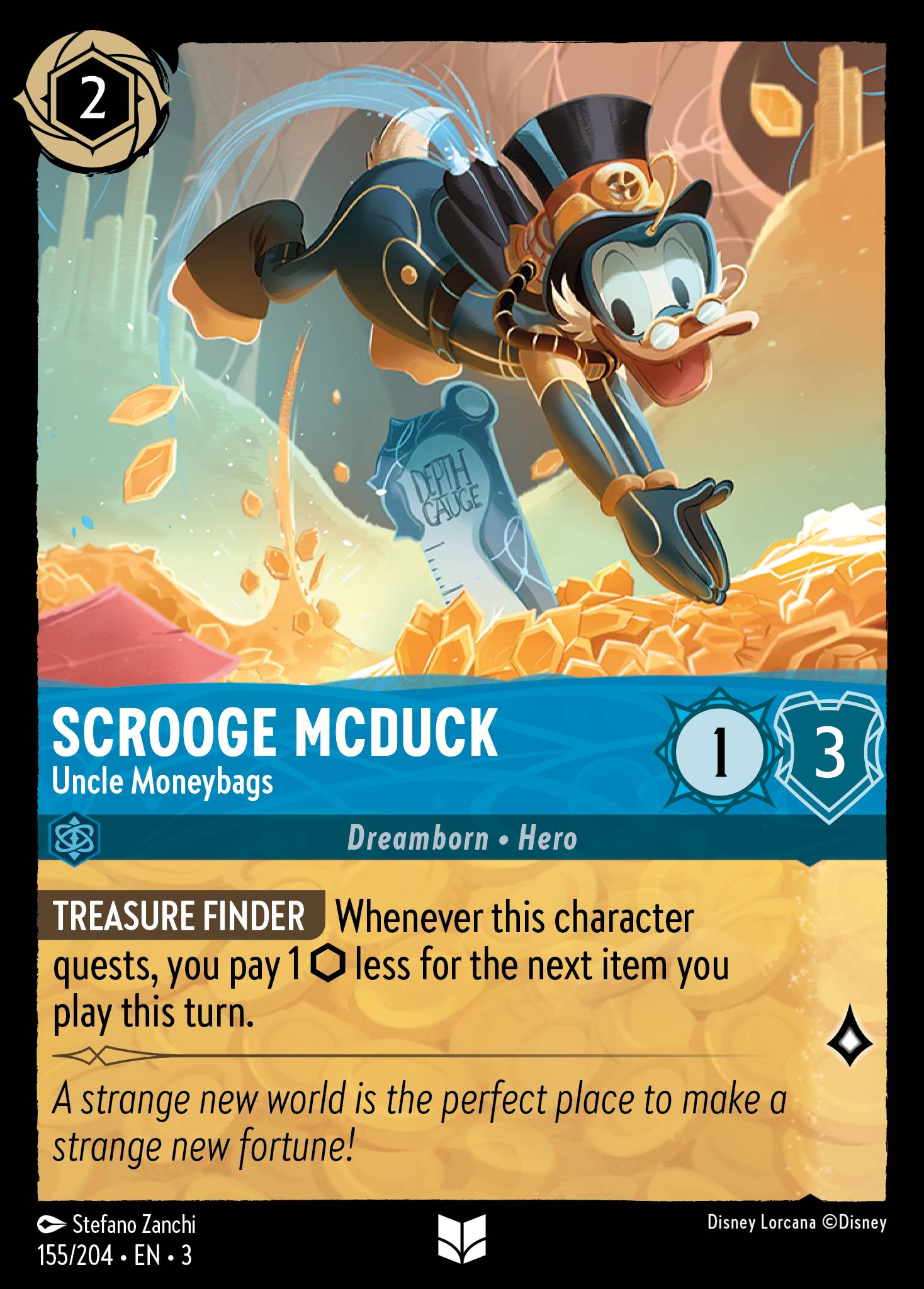 Scrooge McDuck — Uncle Moneybags Disney Lorcana card