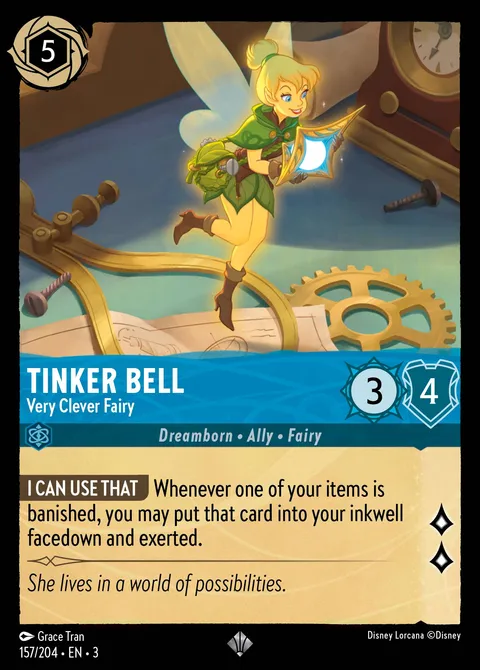 Tinker Bell — Very Clever Fairy Disney Lorcana card