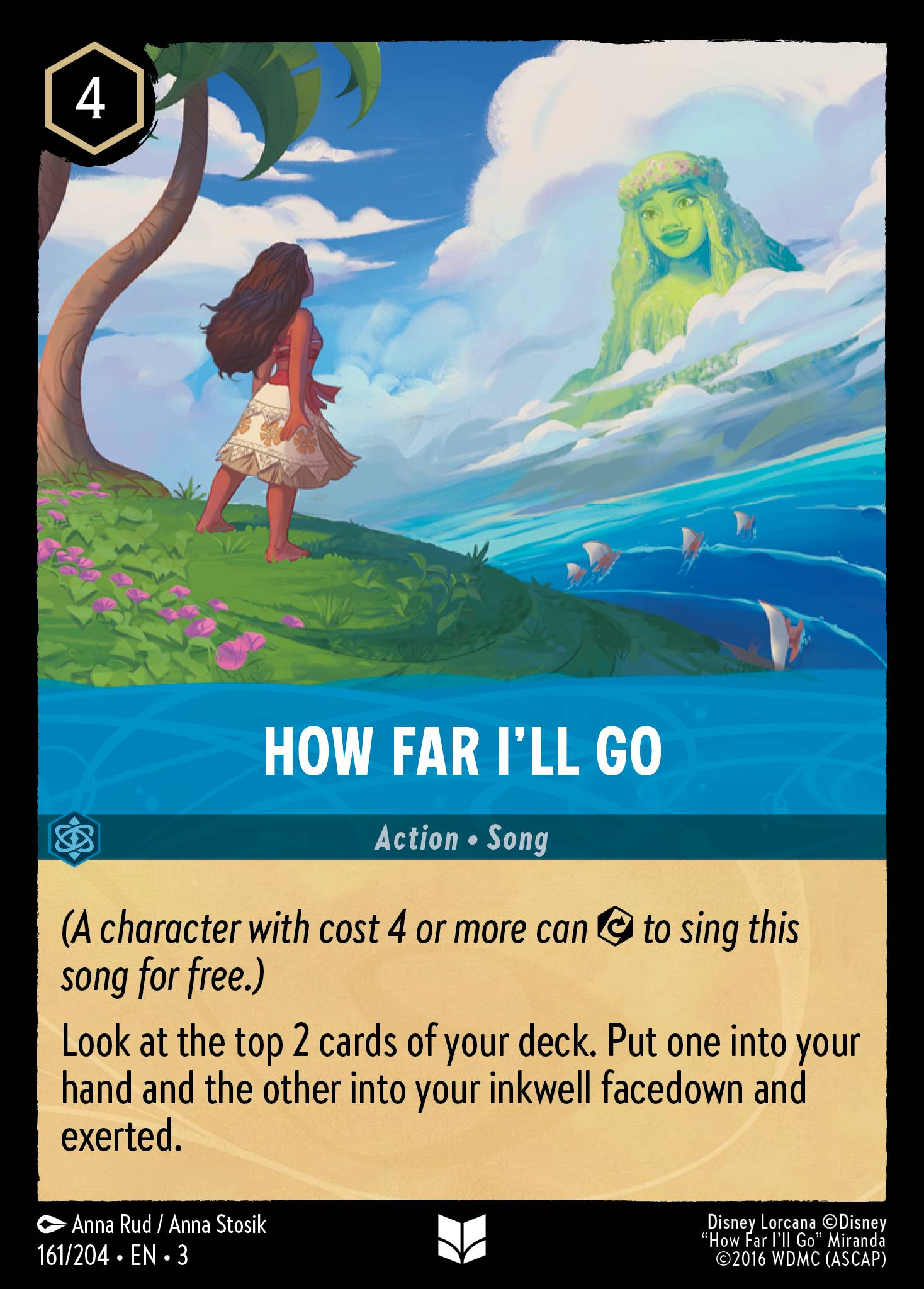 How Far I'll Go Disney Lorcana card