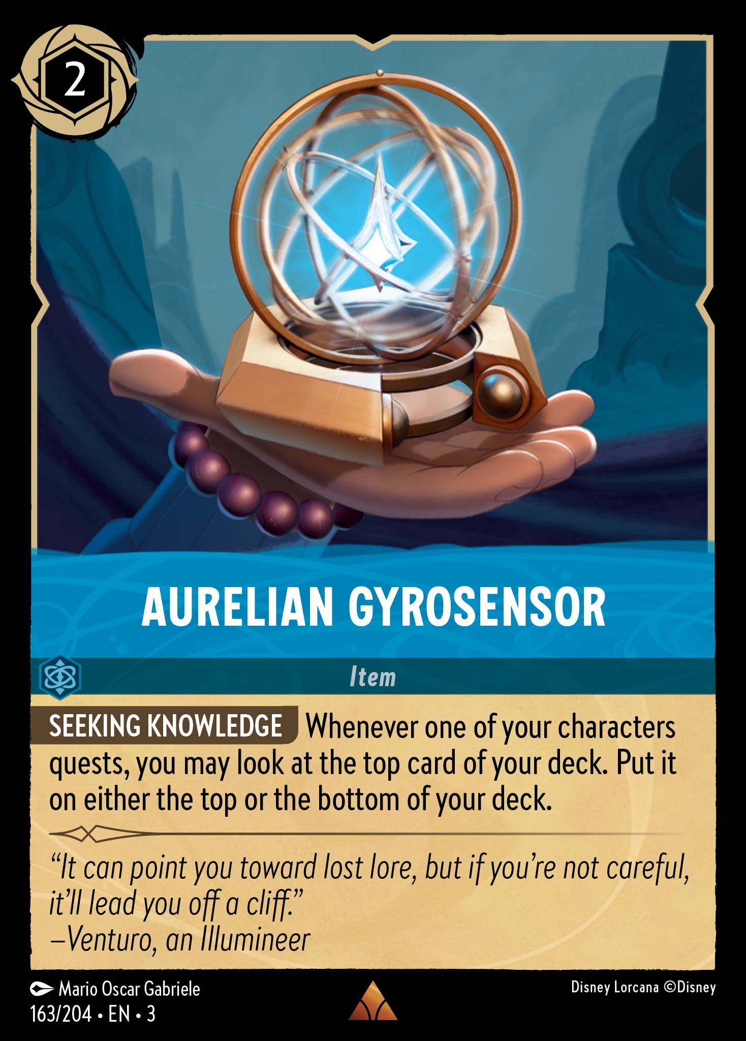 Aurelian Gyrosensor Disney Lorcana card
