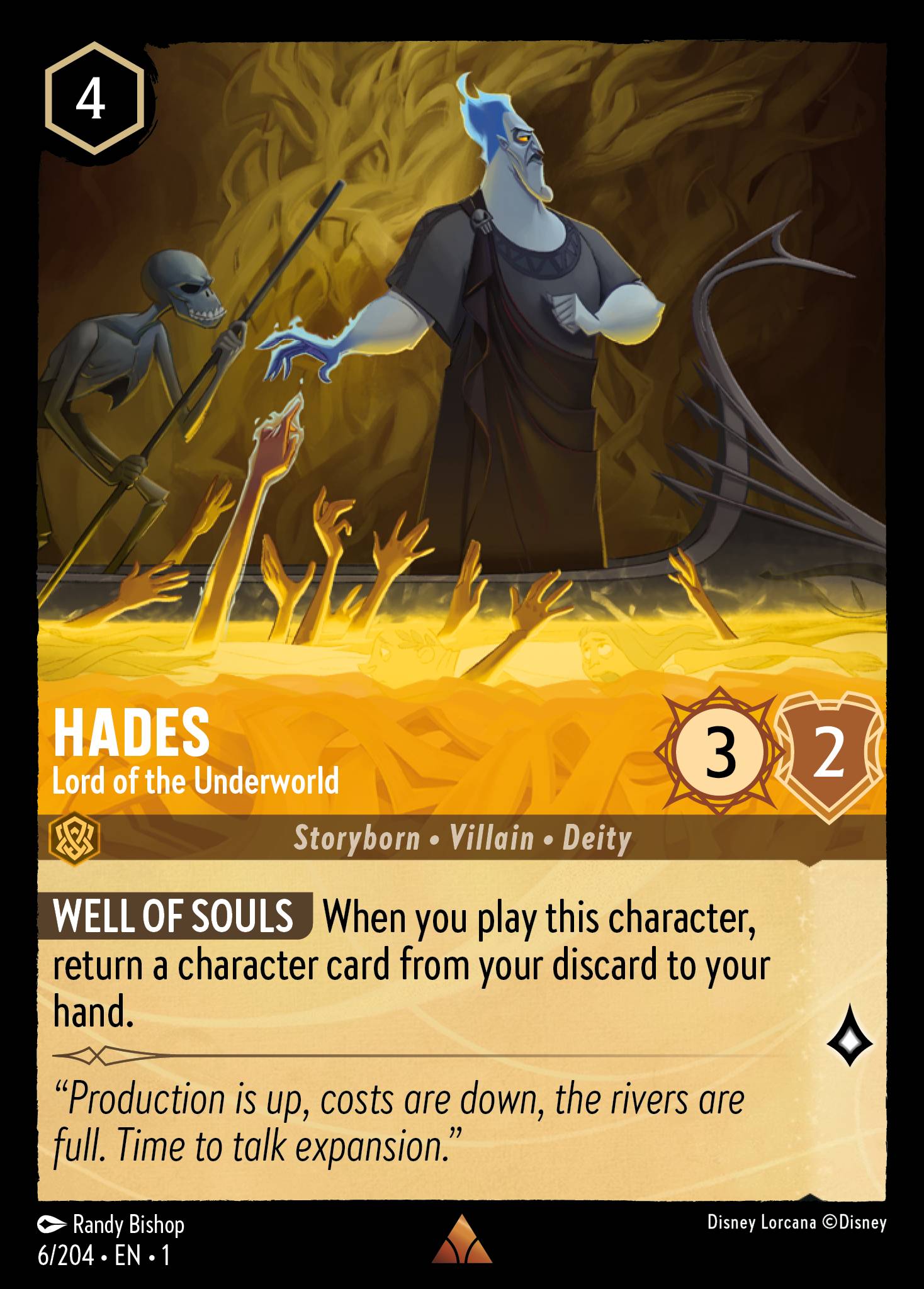 Hades — Lord of the Underworld Disney Lorcana card