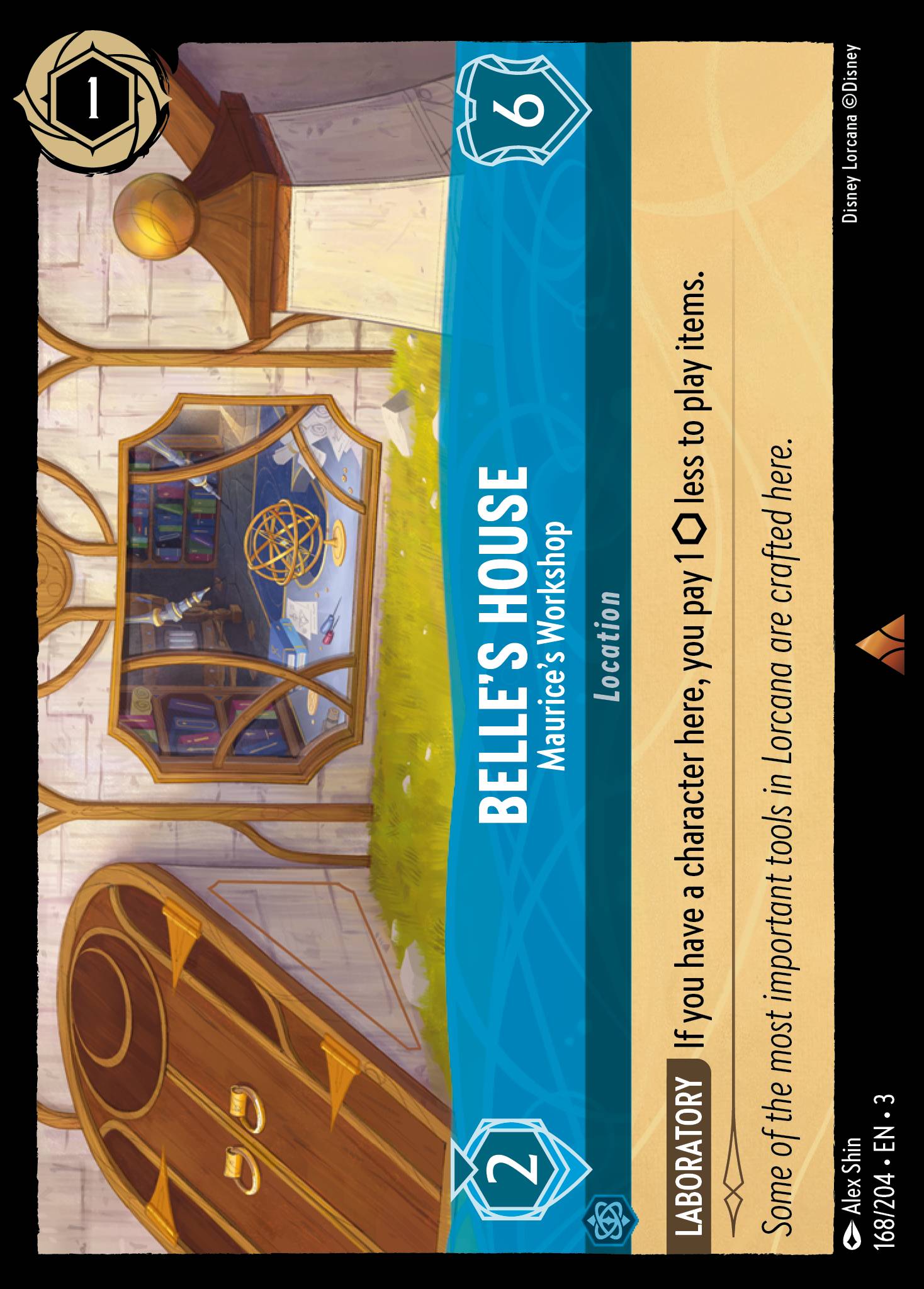 Belle's House — Maurice's Workshop Disney Lorcana card