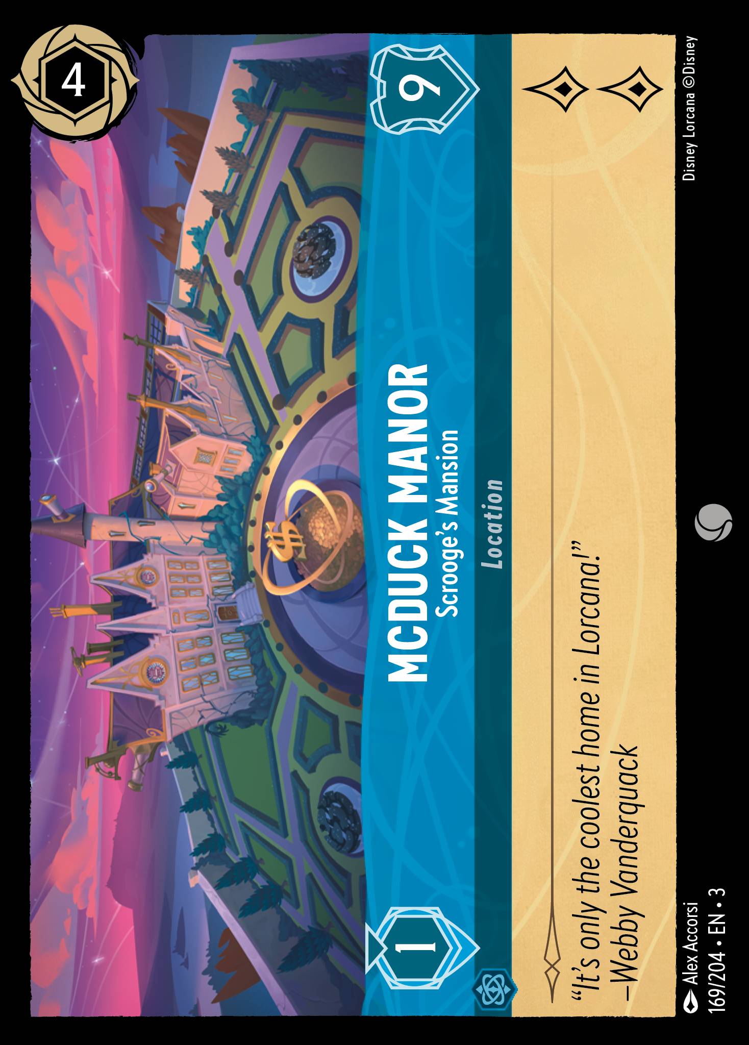 McDuck Manor — Scrooge's Mansion Disney Lorcana card